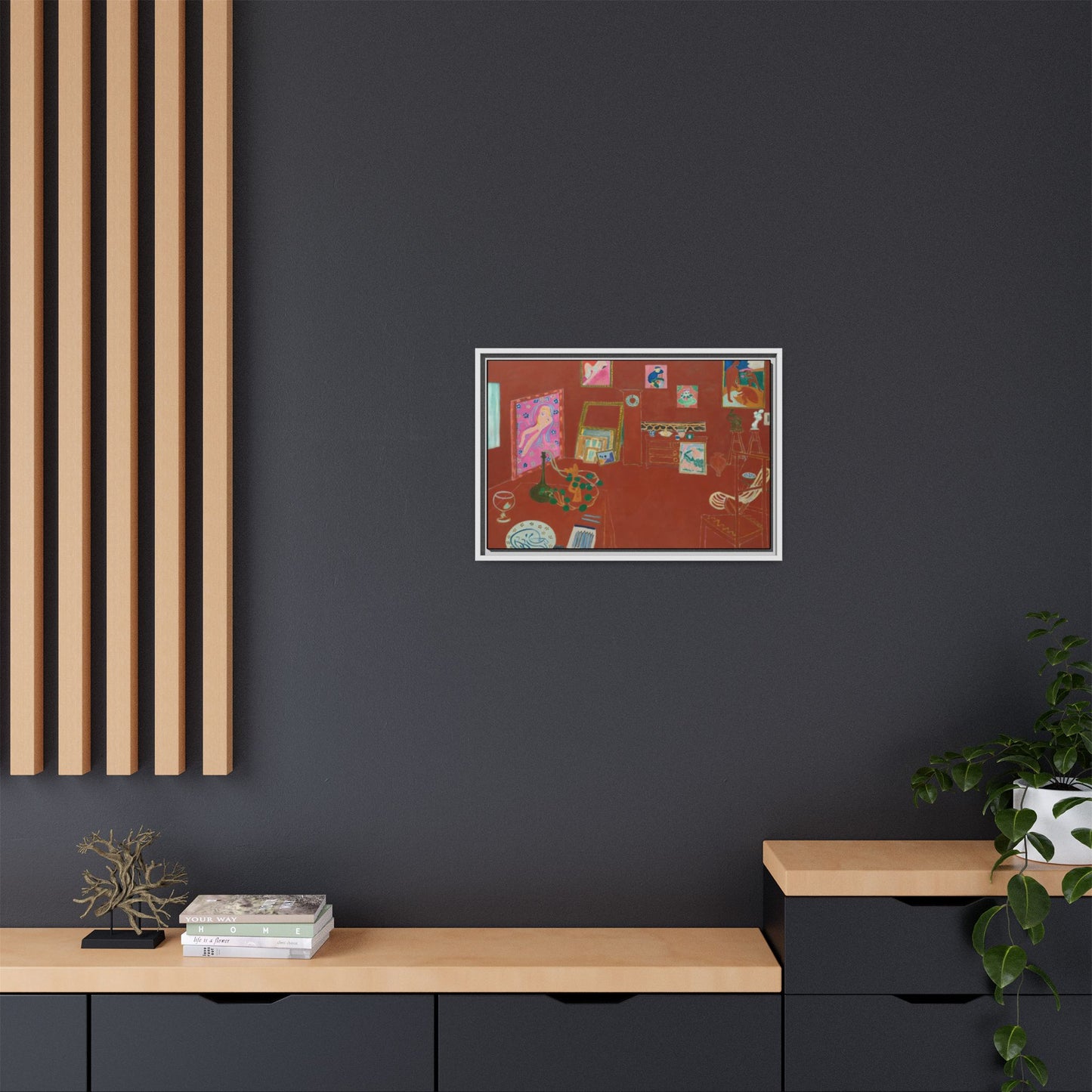 Matisse, Henri - The Red Studio (1911) - Matte Canvas, Framed