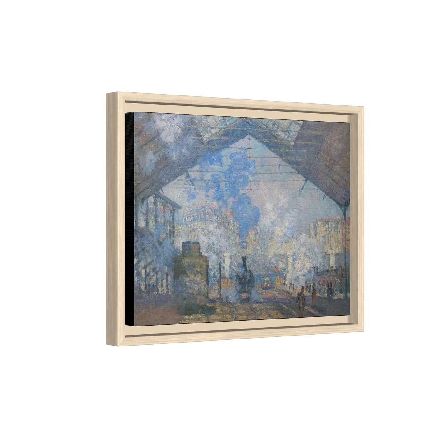 Monet, Claude - Le Gare Saint-Lazare (1877) - Matte Canvas, Framed