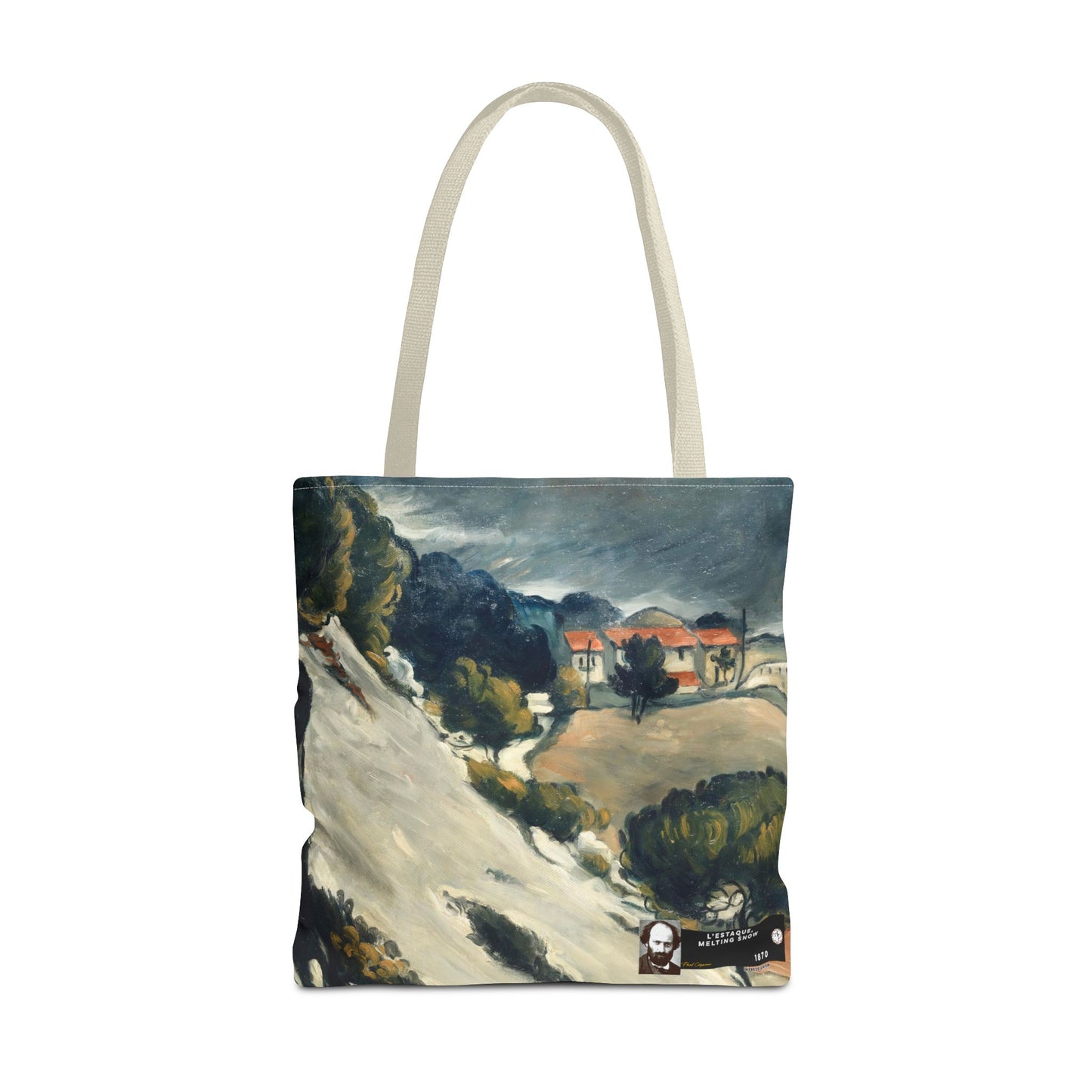 Cézanne, Paul - L’Estaque, Melting Snow (1870) - Tote Bag