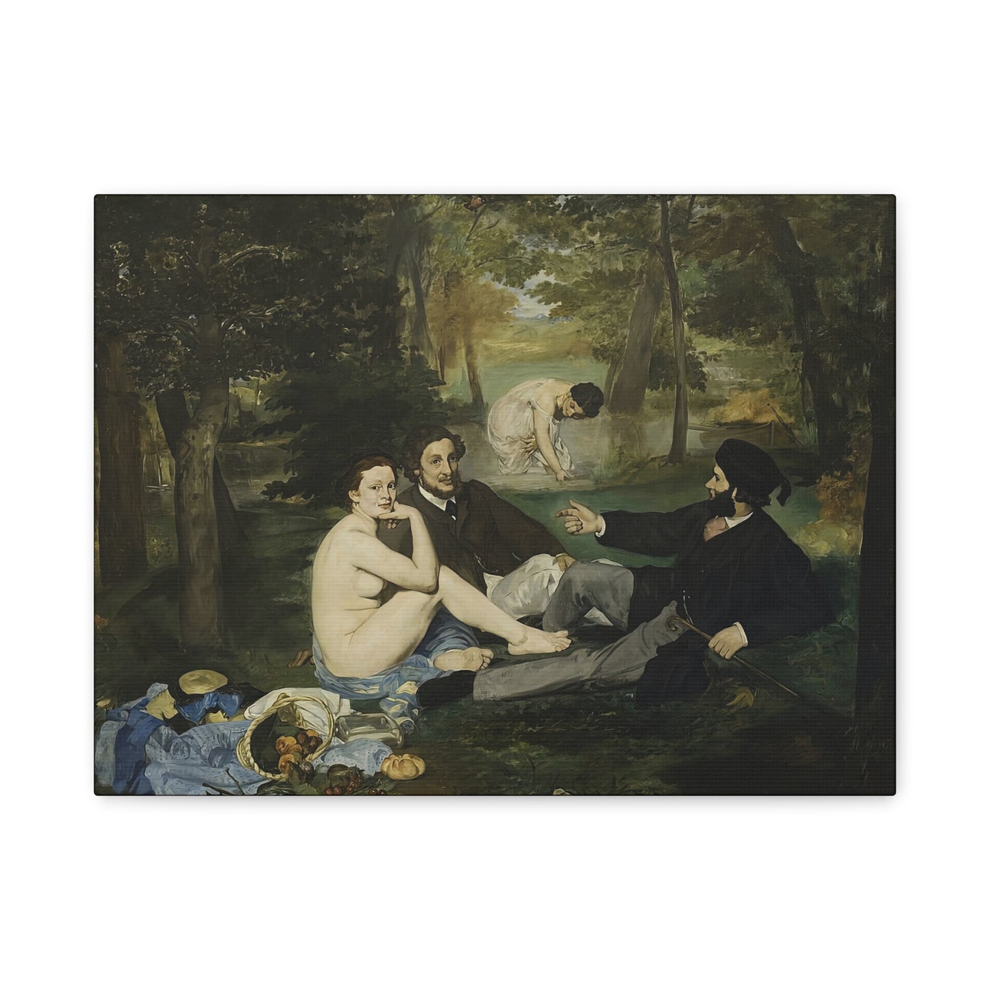 Manet, Édouard - Luncheon on the Grass (1863) - Canvas Block, unframed