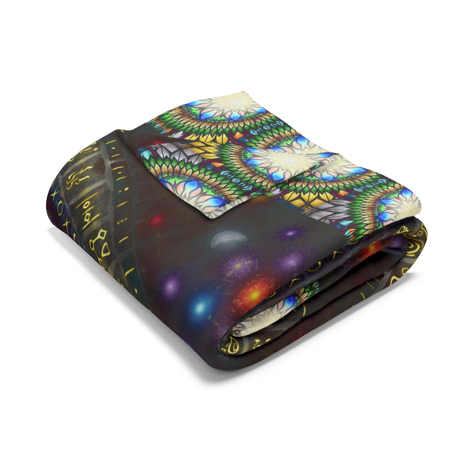 Mystic Jewel Mandala - Arctic Fleece Blanket