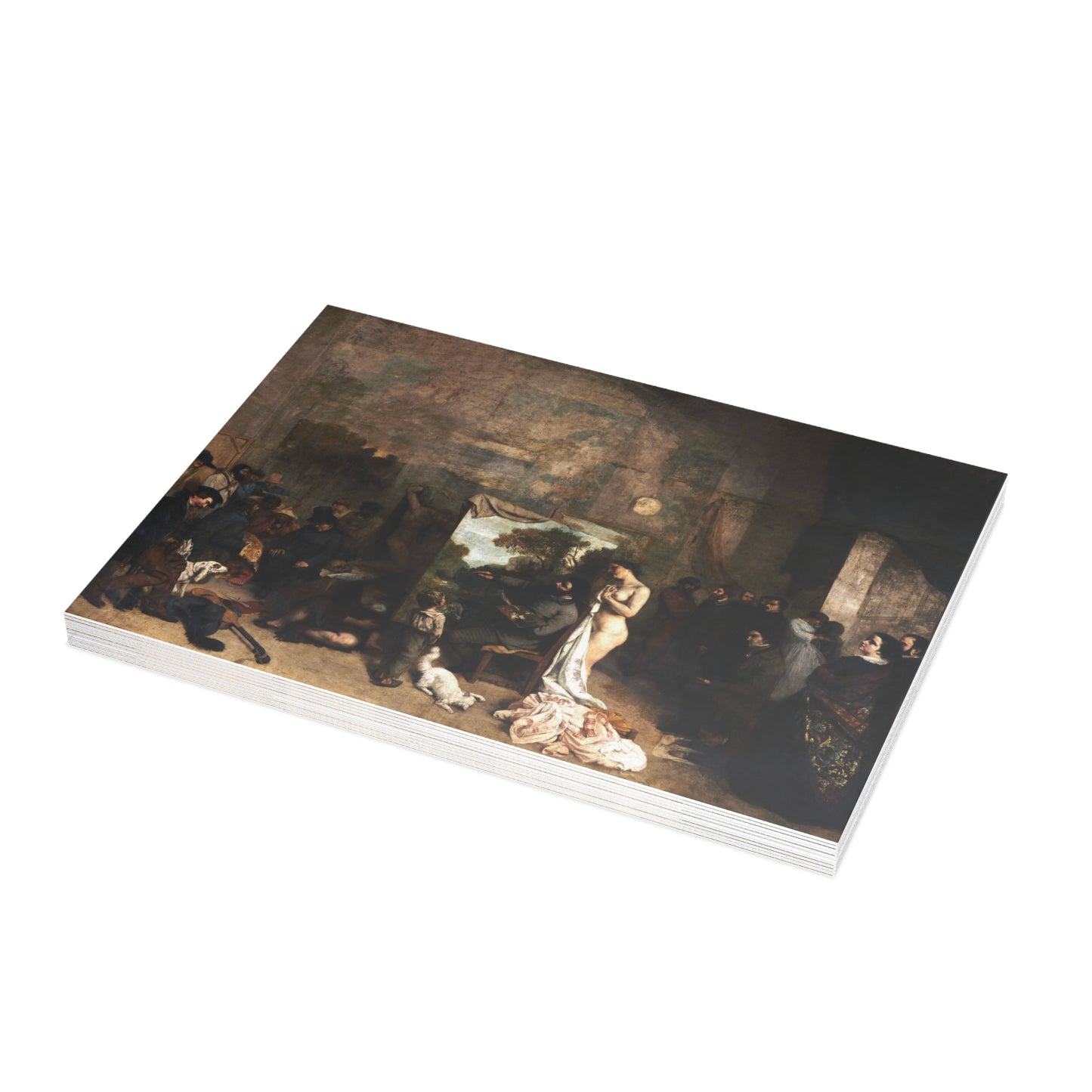 Courbet, Gustave - The Painter’s Studio (1855) - Postcard Bundles with Envelopes Included