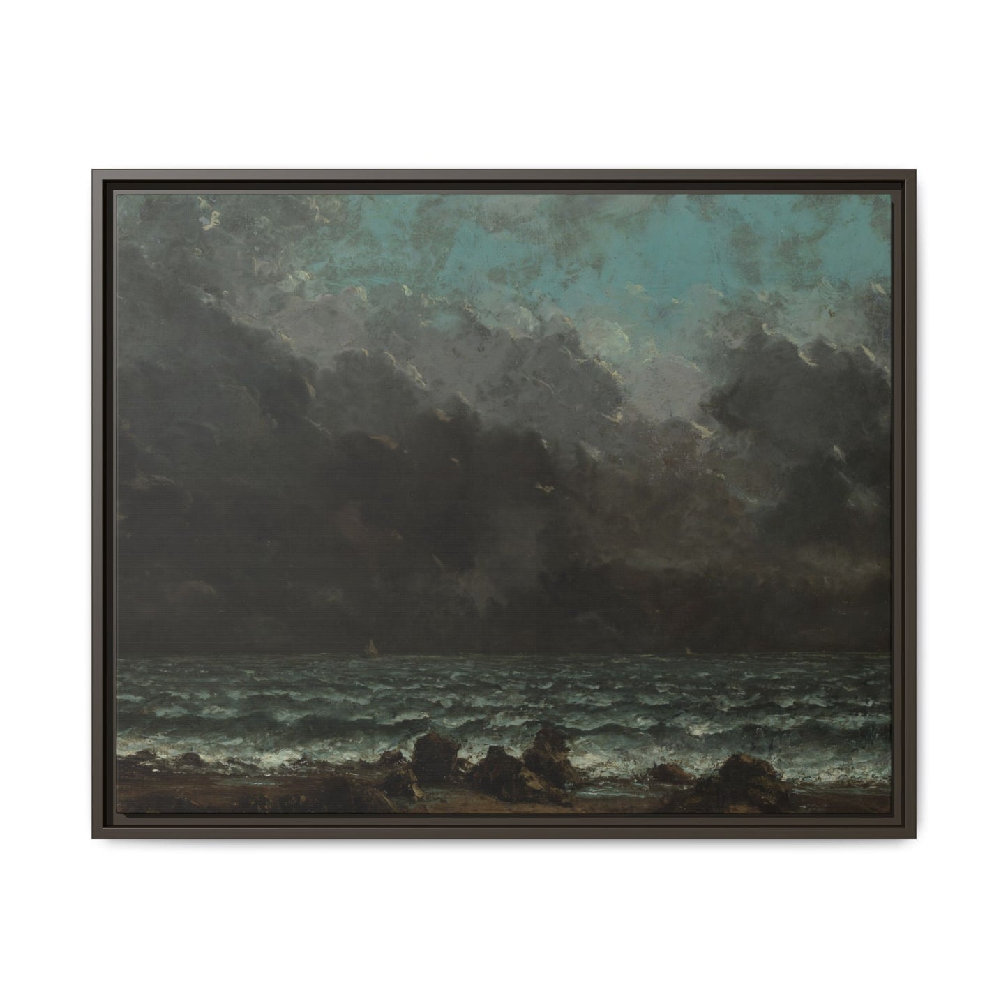 Courbet, Gustave - The Sea (1865) - Matte Canvas, Framed
