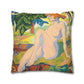 Copy of Pacio, Adam - Emerald Arrows Mandala - Suede Square Pillowcase