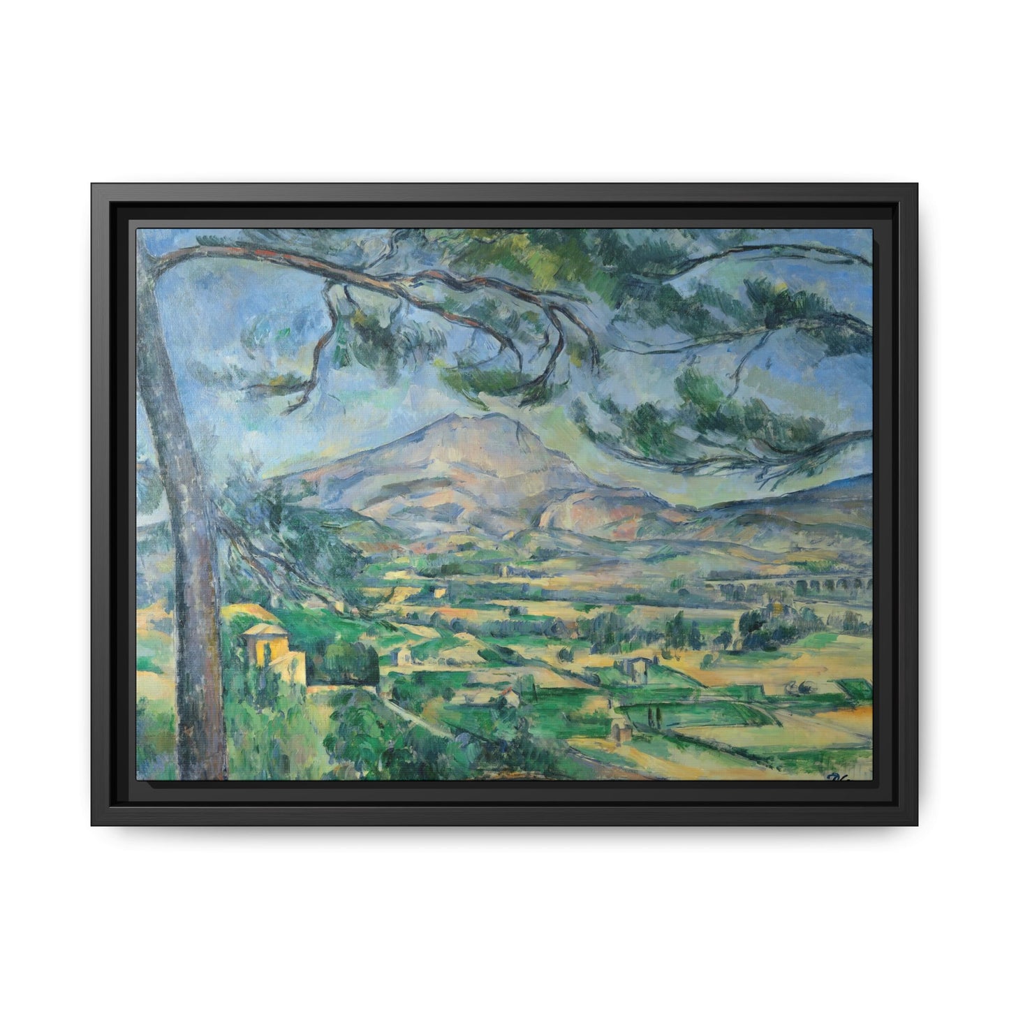 Cézanne, Paul - Mont Sainte-Victoire with Large Pine (1887) - Matte Canvas, Framed