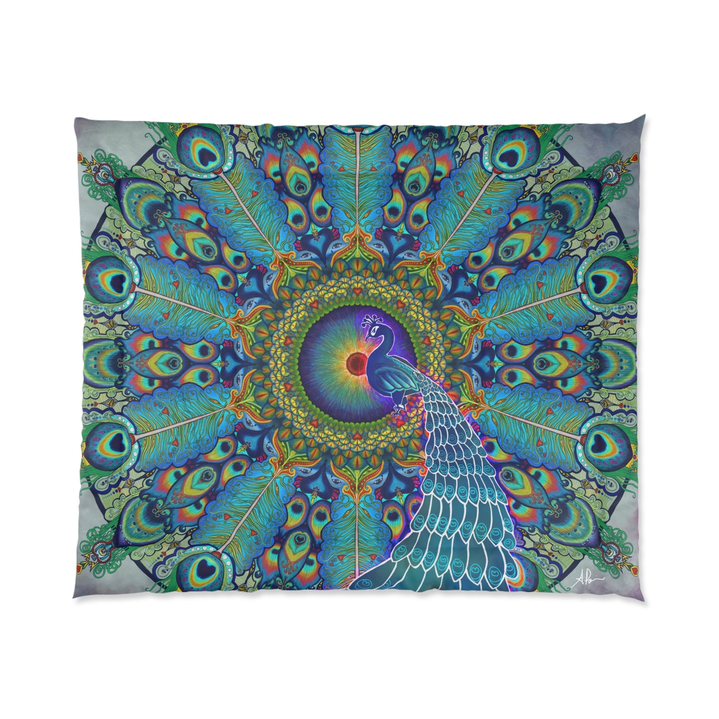 Melek Taus Mandala - Comforter