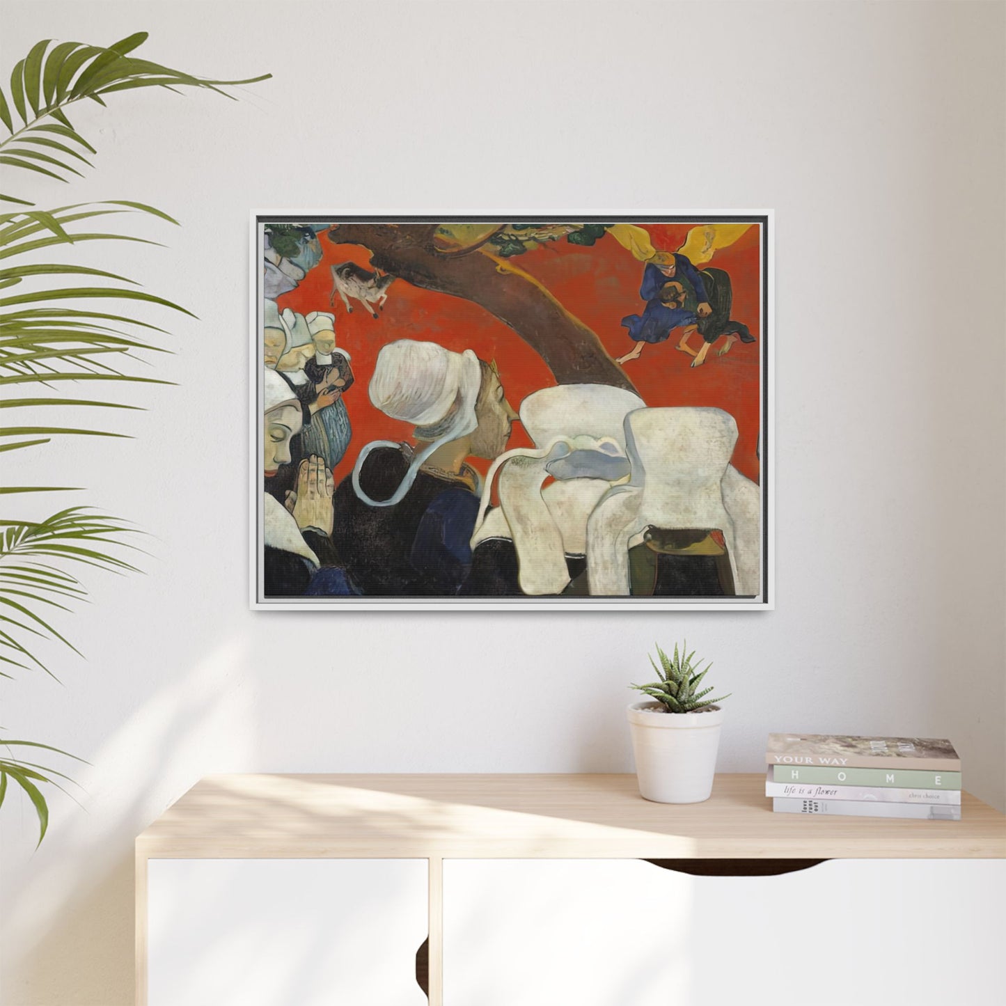 Gauguin, Paul - Vision of the Sermon (Jacob Wrestling with the Angel) (1888) - Matte Canvas, Framed