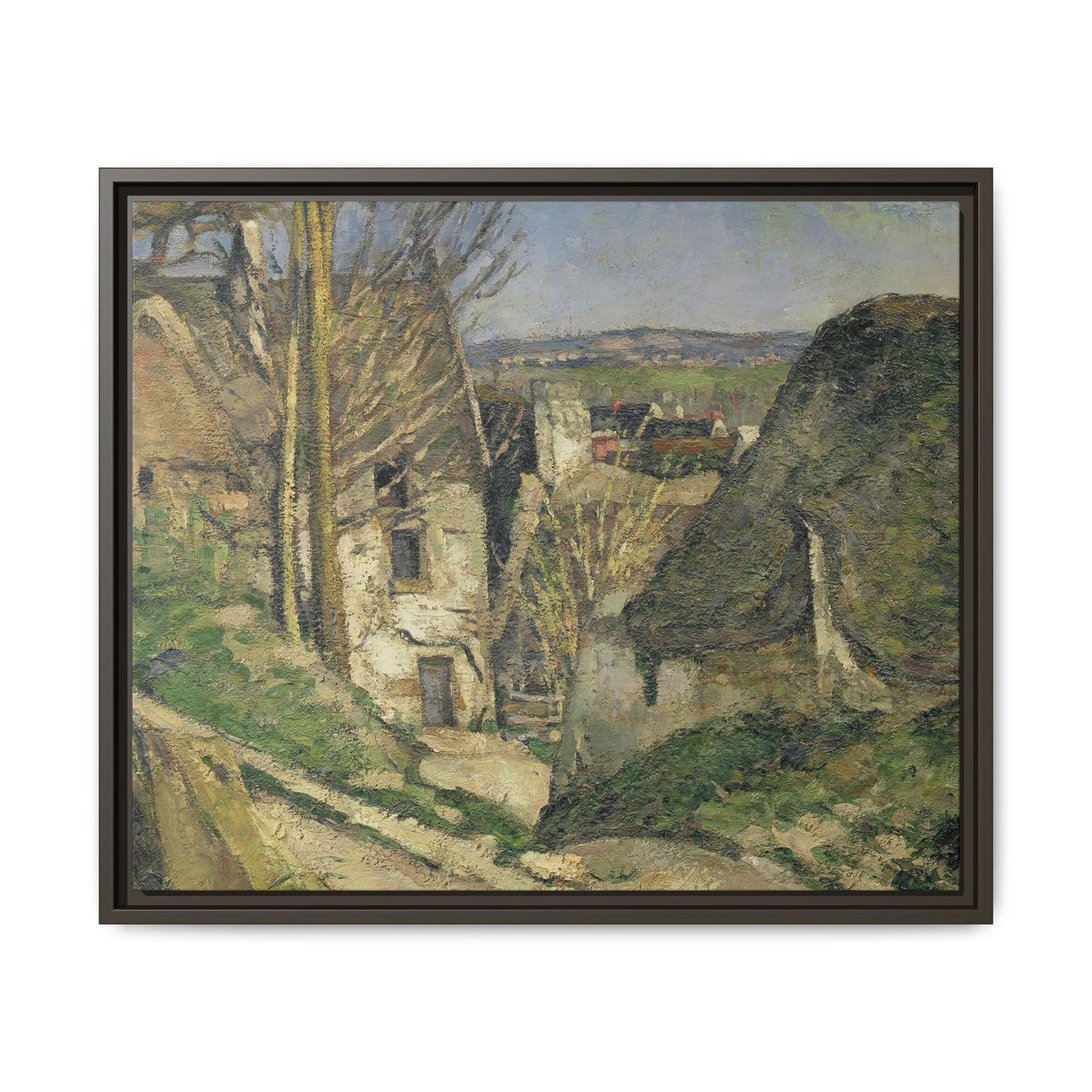 Cézanne, Paul - The House of the Hanged Man, Auvers-sur-Oise (1874) - Matte Canvas, Framed
