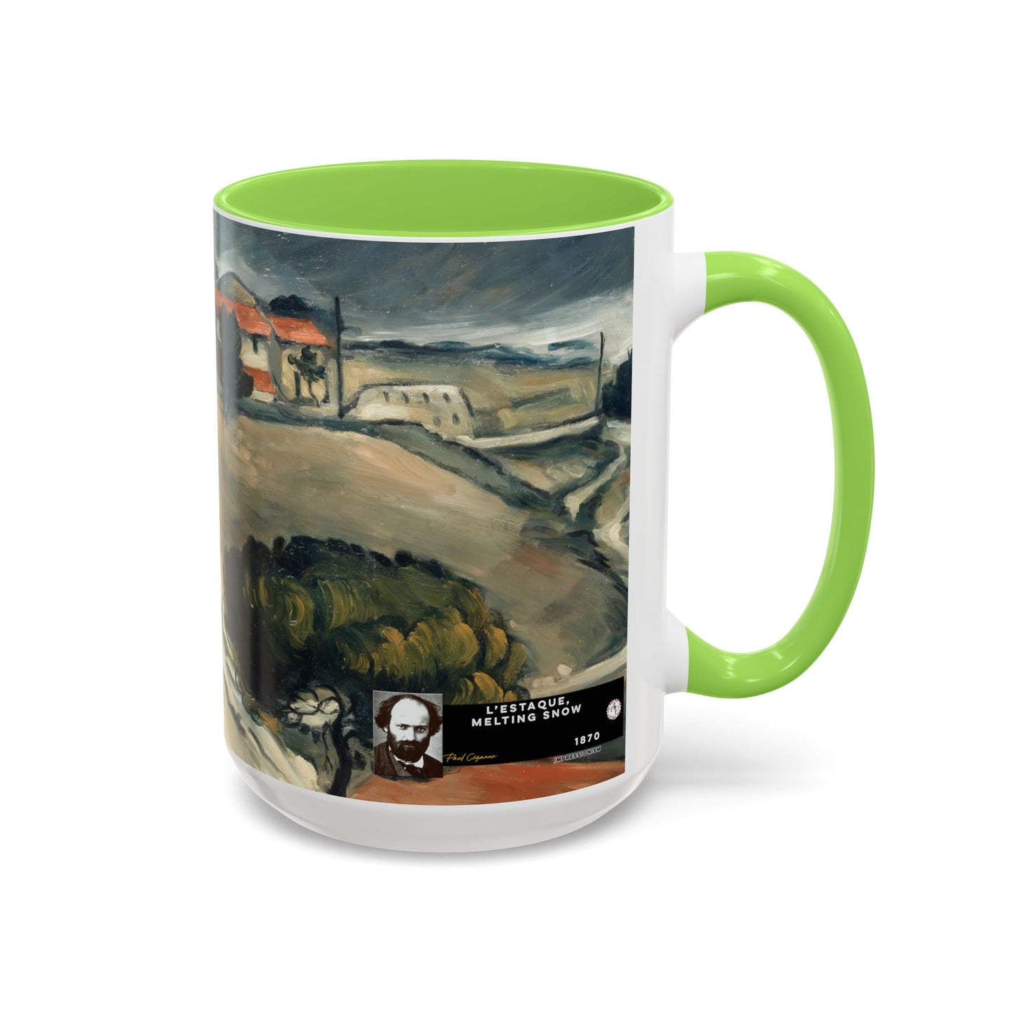 Cézanne, Paul - A Modern Olympia (1874) - Colorful Accent Mugs