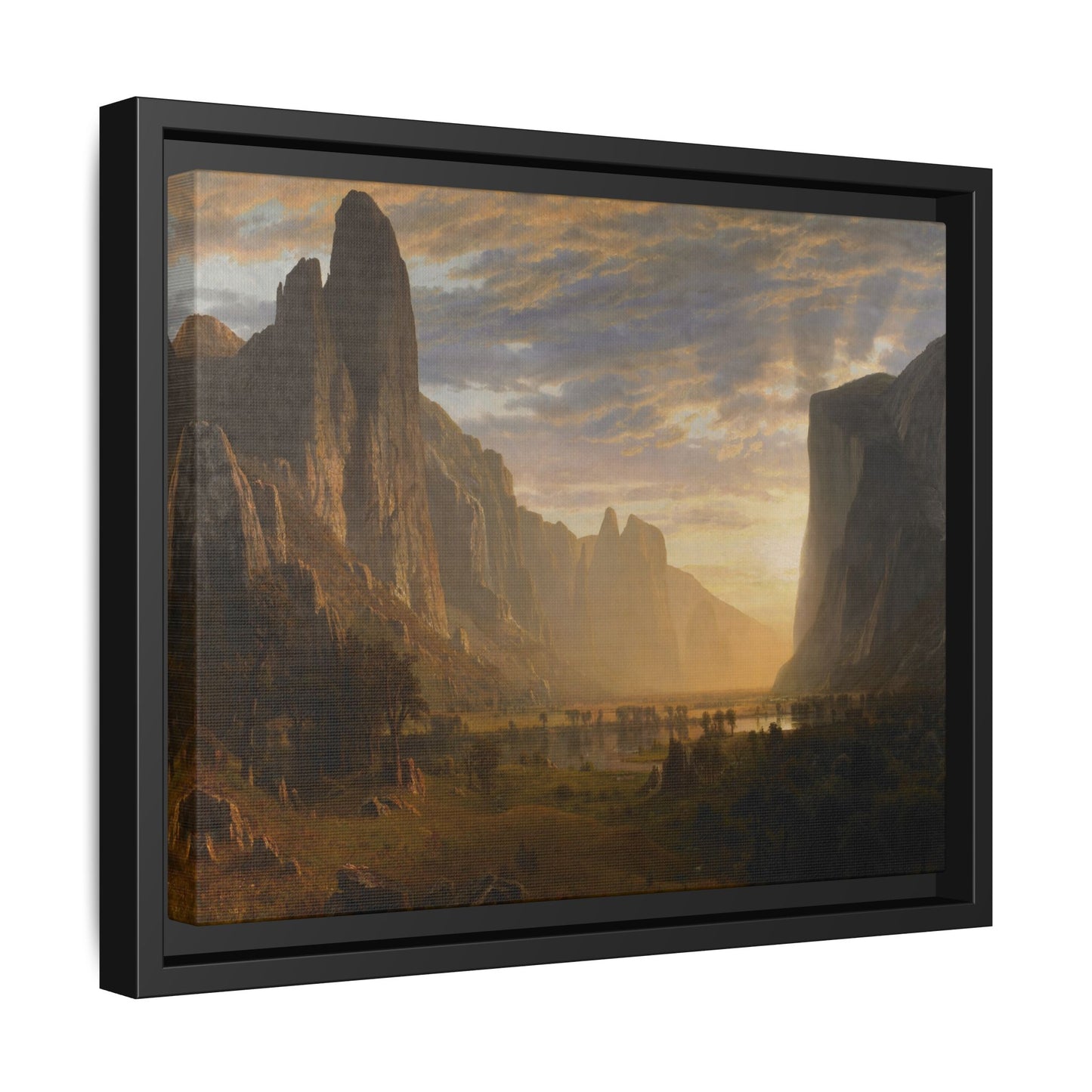 Bierstadt, Albert - Looking Down Yosemite Valley (1865) - Matte Canvas, Framed