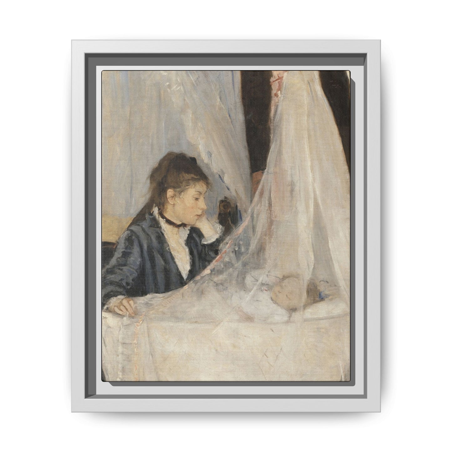 Morisot, Berthe - The Cradle (1872) - Matte Canvas, Framed