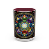 Mystic Jewel Mandala - Colorful Accent Mugs