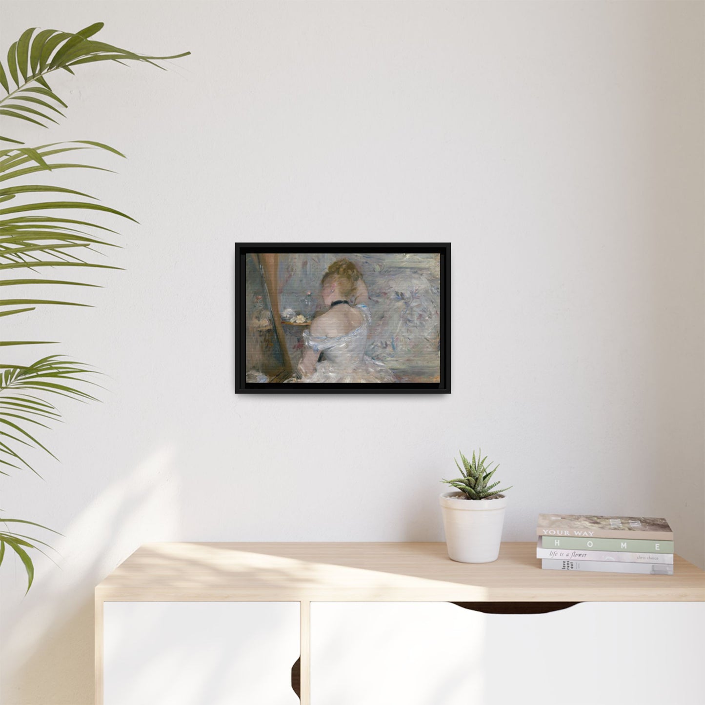 Morisot, Berthe - Woman at Her Toilette (1880) - Matte Canvas, Framed