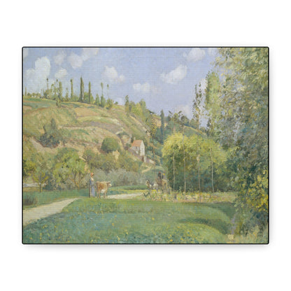 Pissarro, Camille - A Cowherd at Valhermeil, Auvers-sur-Oise (1874) - Canvas Block, unframed