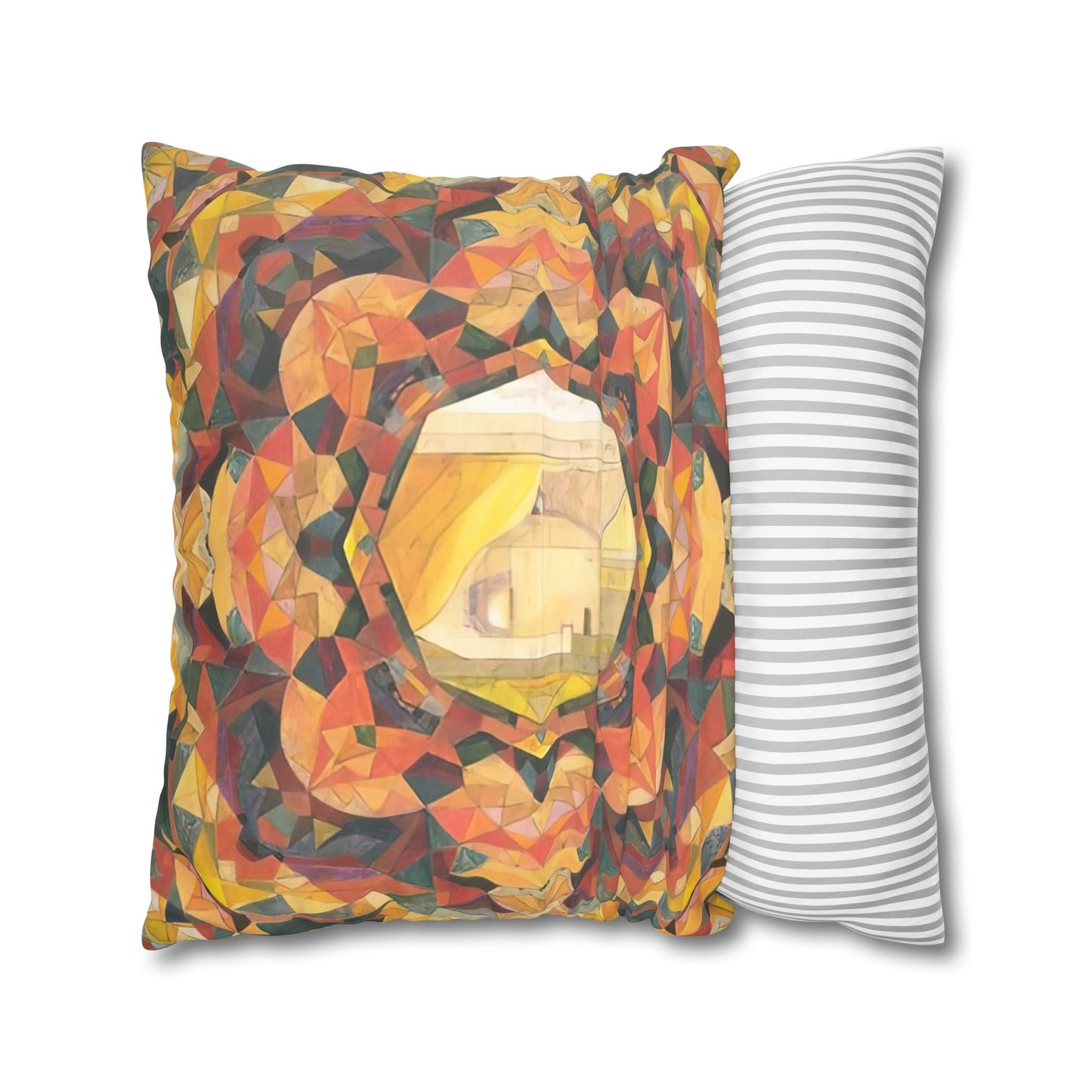 Filiger, Charles - Woman’s Head with Closed Eyes (1893) - Suede Square Pillowcase