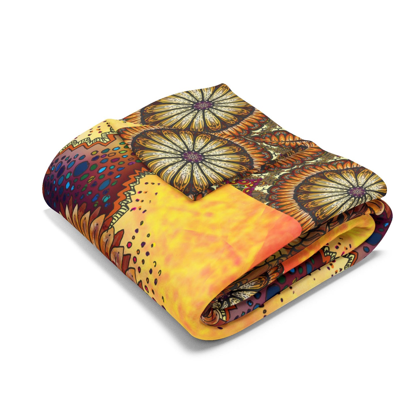 Lion Summer Mandala - Arctic Fleece Blanket