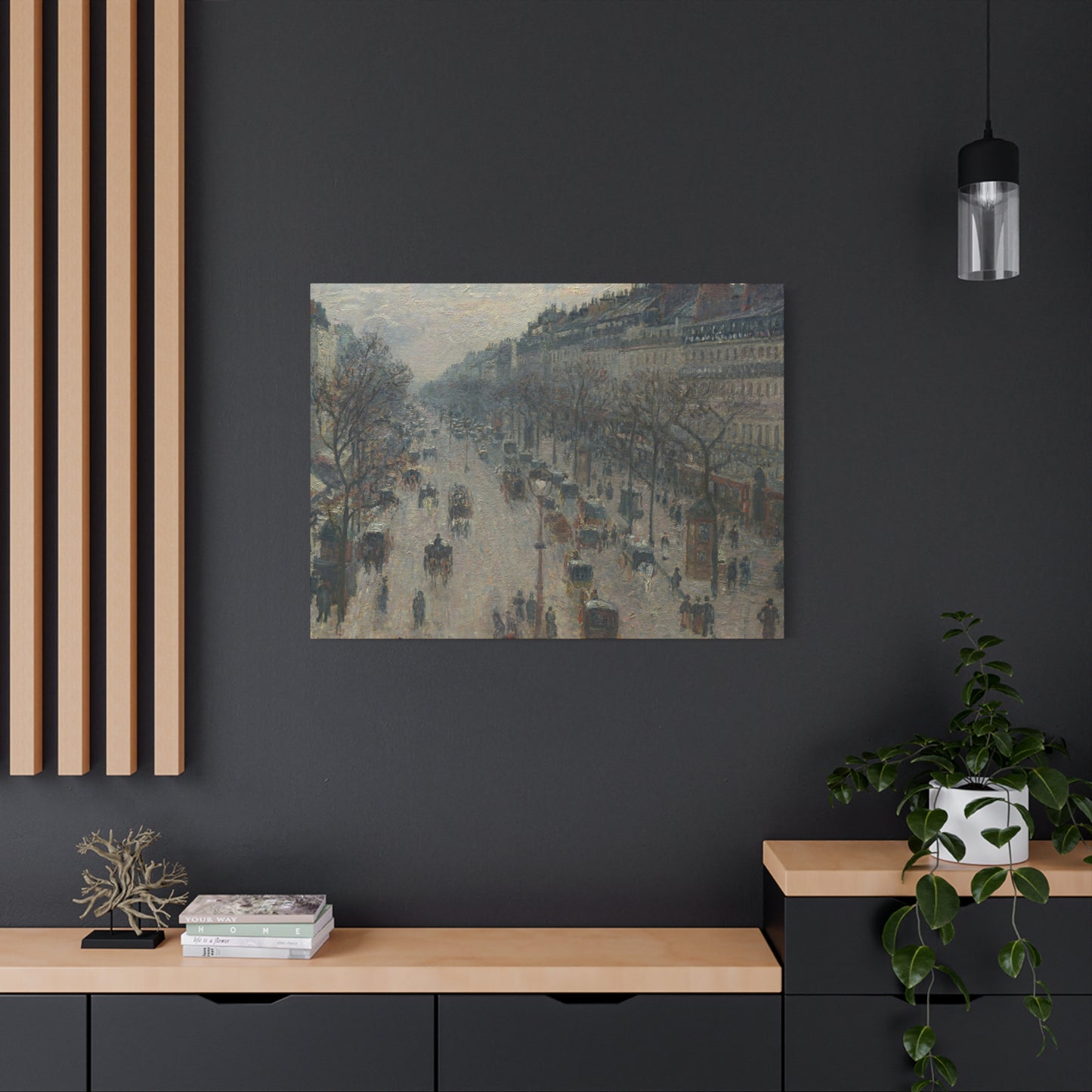 Pissarro, Camille - Boulevard Montmartre, Winter Morning (1897) - Canvas Block, unframed