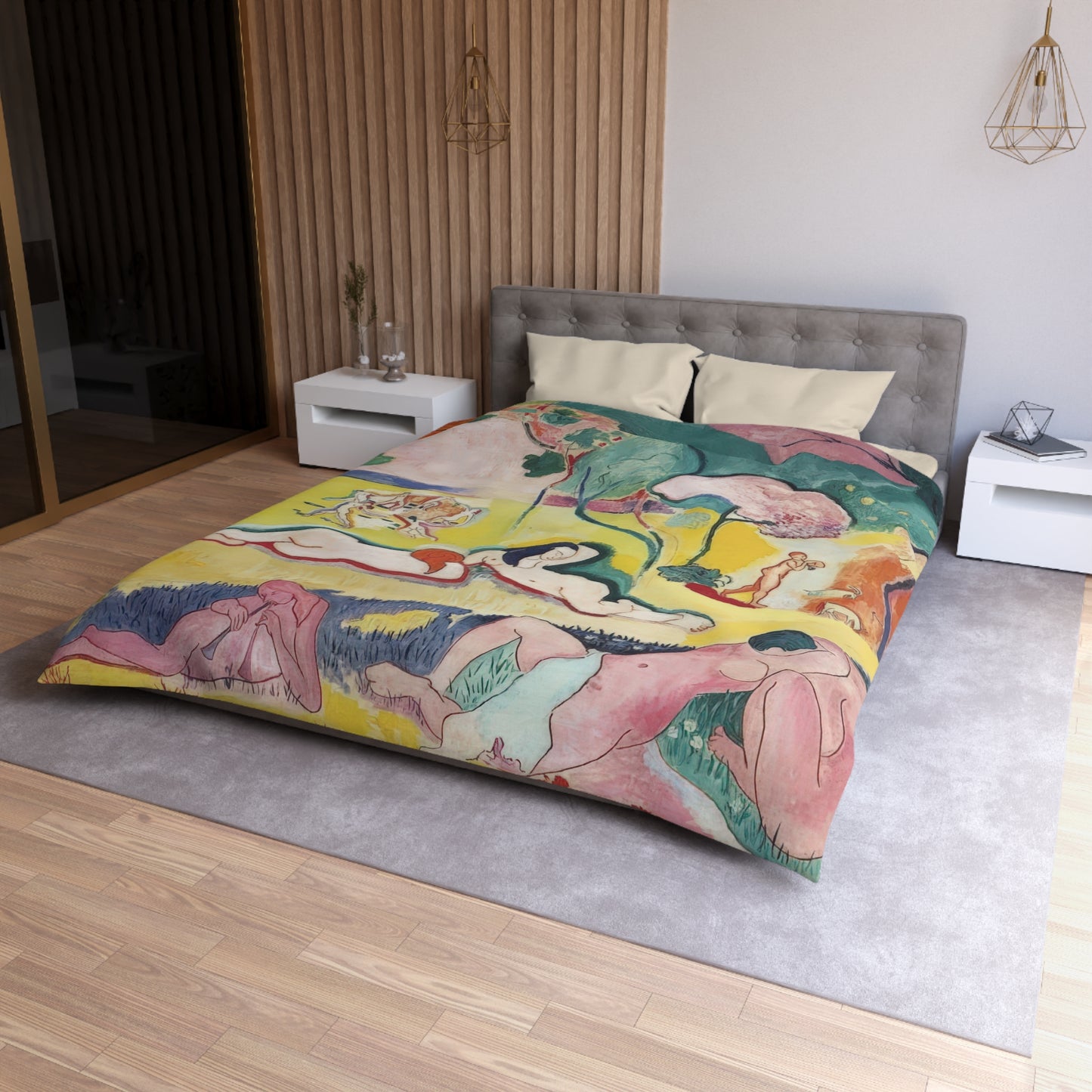 Matisse, Henri - The Joy of Life (1905) - Microfiber Duvet Cover