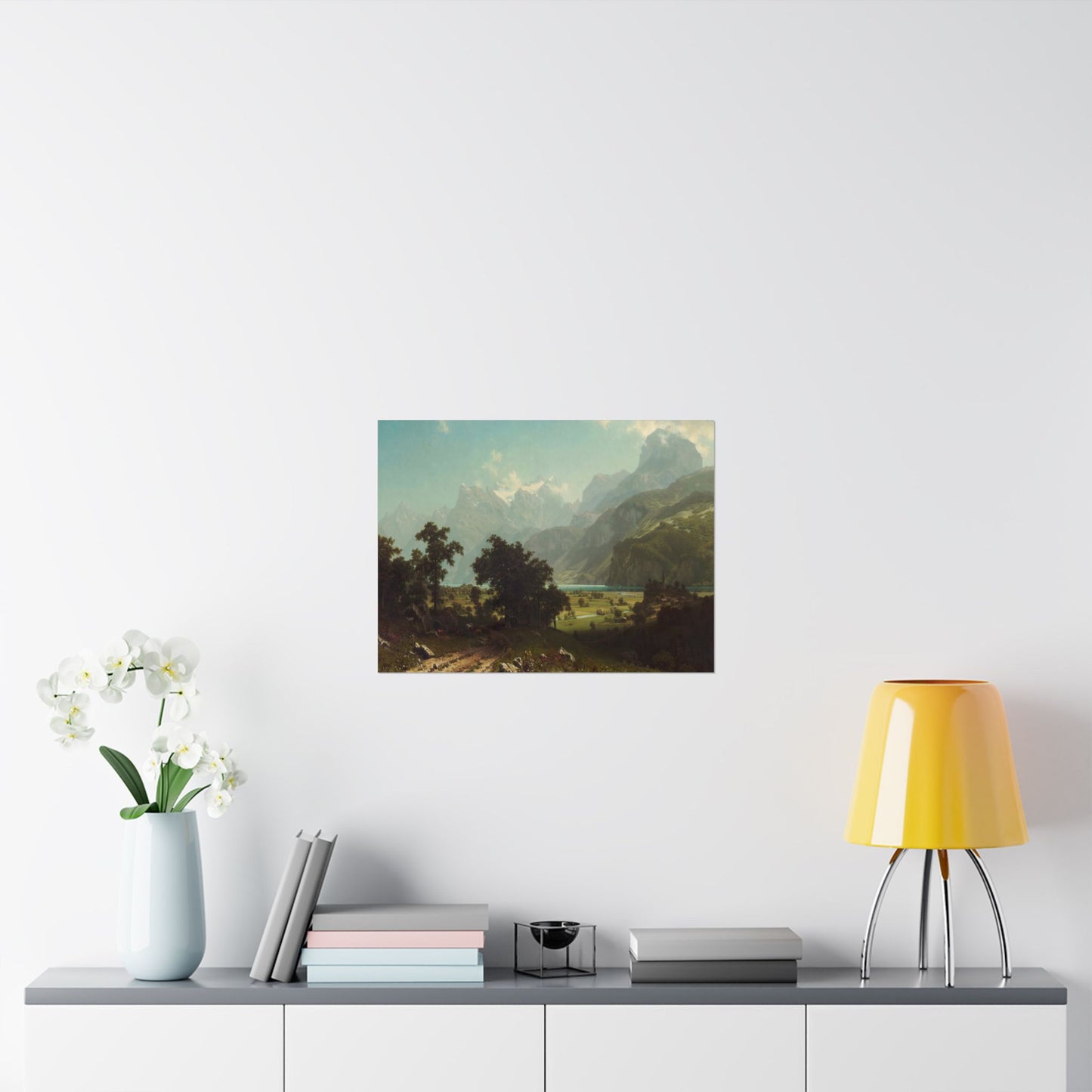 Bierstadt, Albert - Lake Lucerne (1858) - Satin Posters