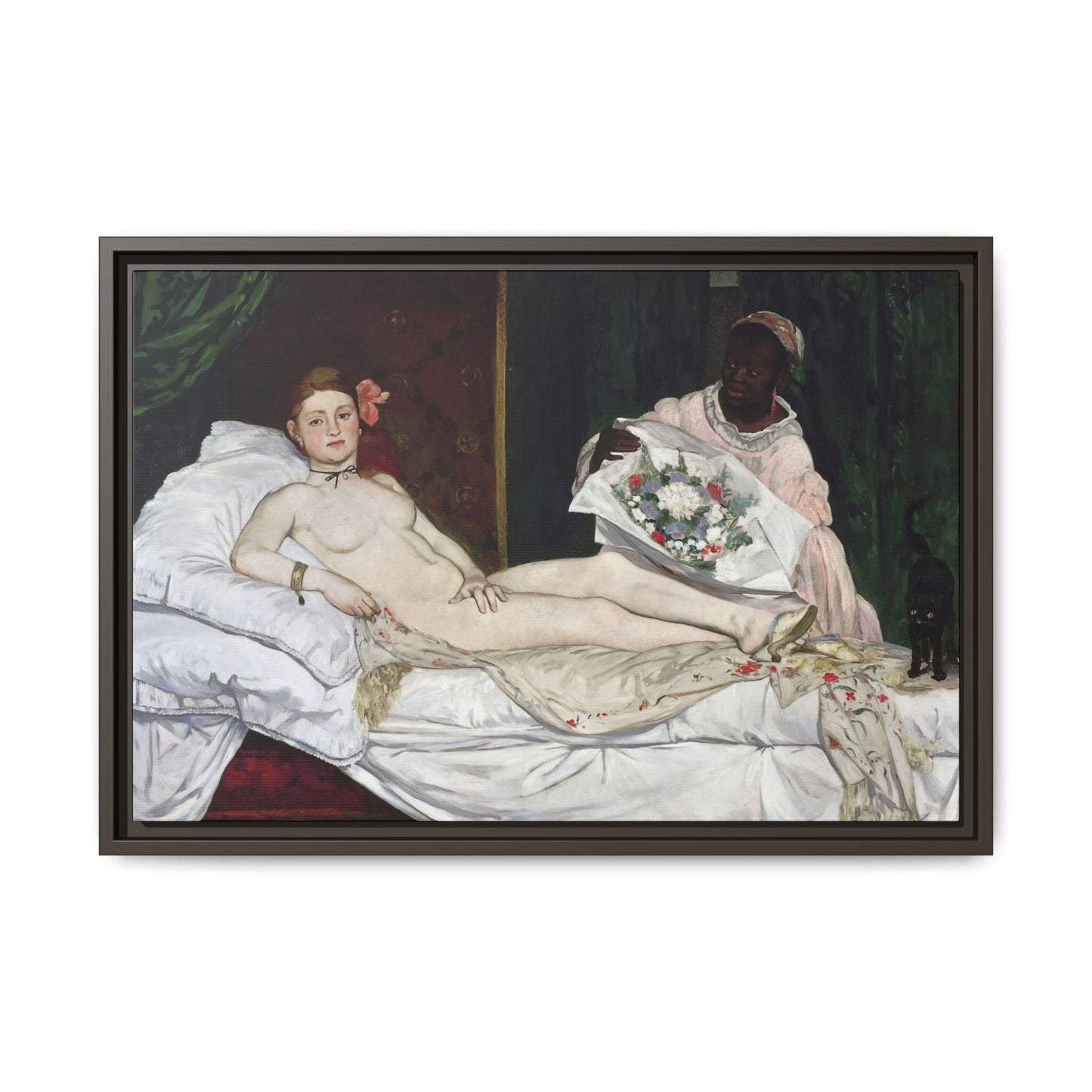 Manet, Édouard - Olympia (1870) - Matte Canvas, Framed