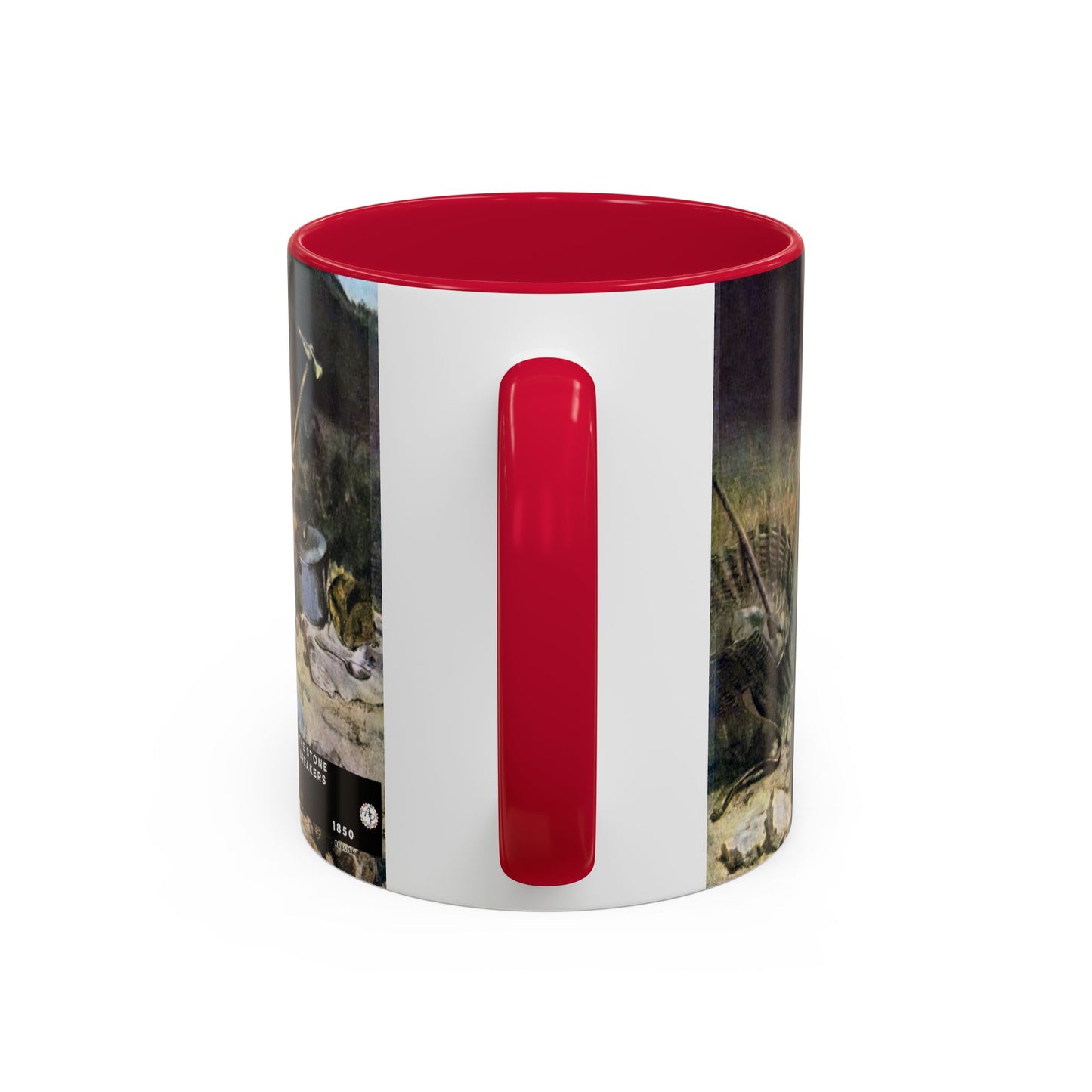 Courbet, Gustave - The Stone Breakers (1850) - Colorful Accent Mugs