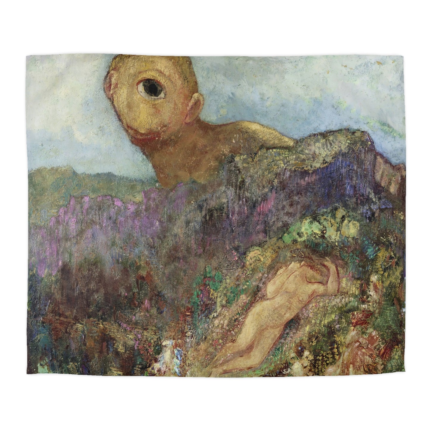 Redon, Odilon - The Cyclops (1914) - Microfiber Duvet Cover
