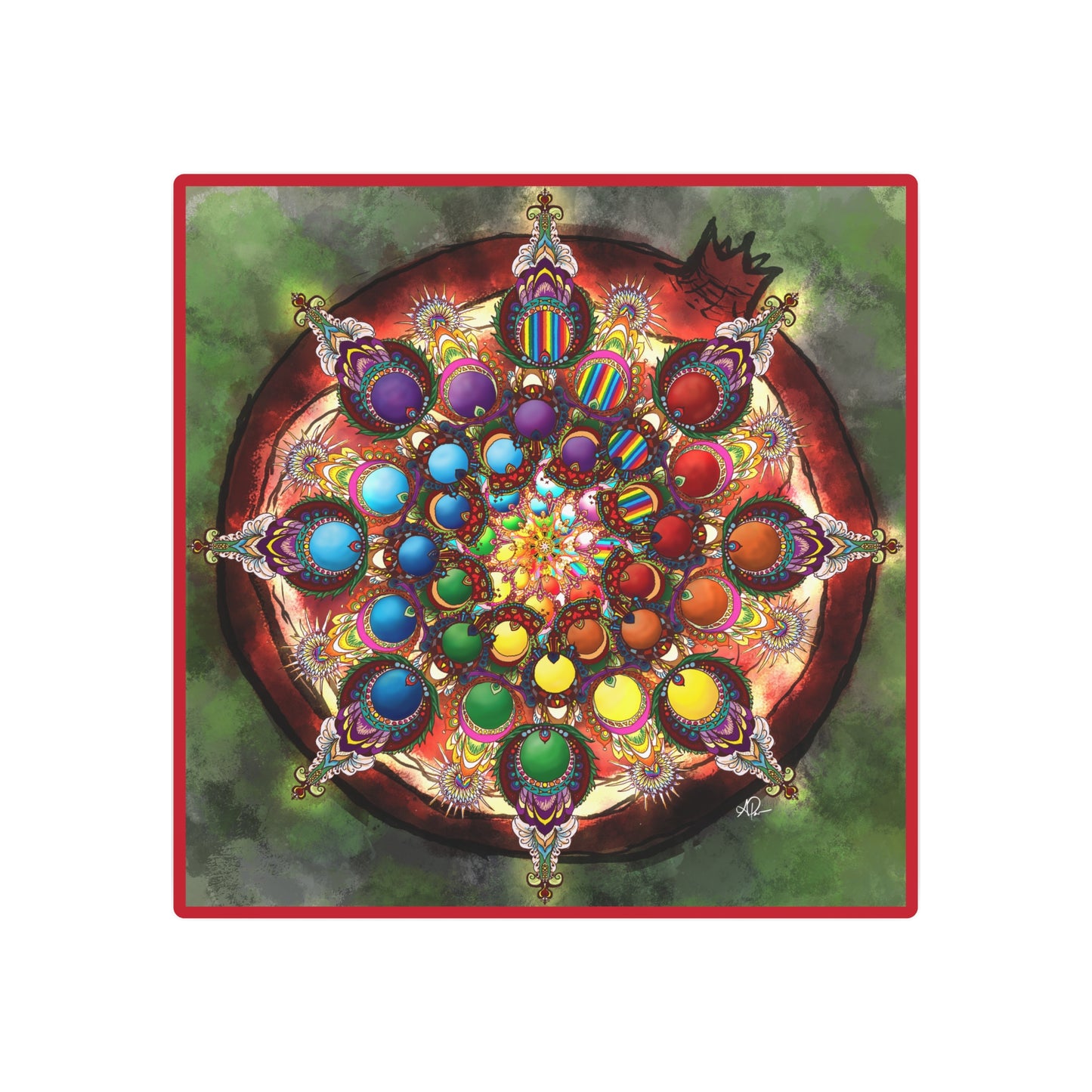 Seeds of Pride Mandala - Metal Sign