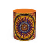 Solar Disc Mandala - Colorful Accent Mugs