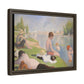 Seurat, Georges - Bathers at Asnières (1884) - Matte Canvas, Framed