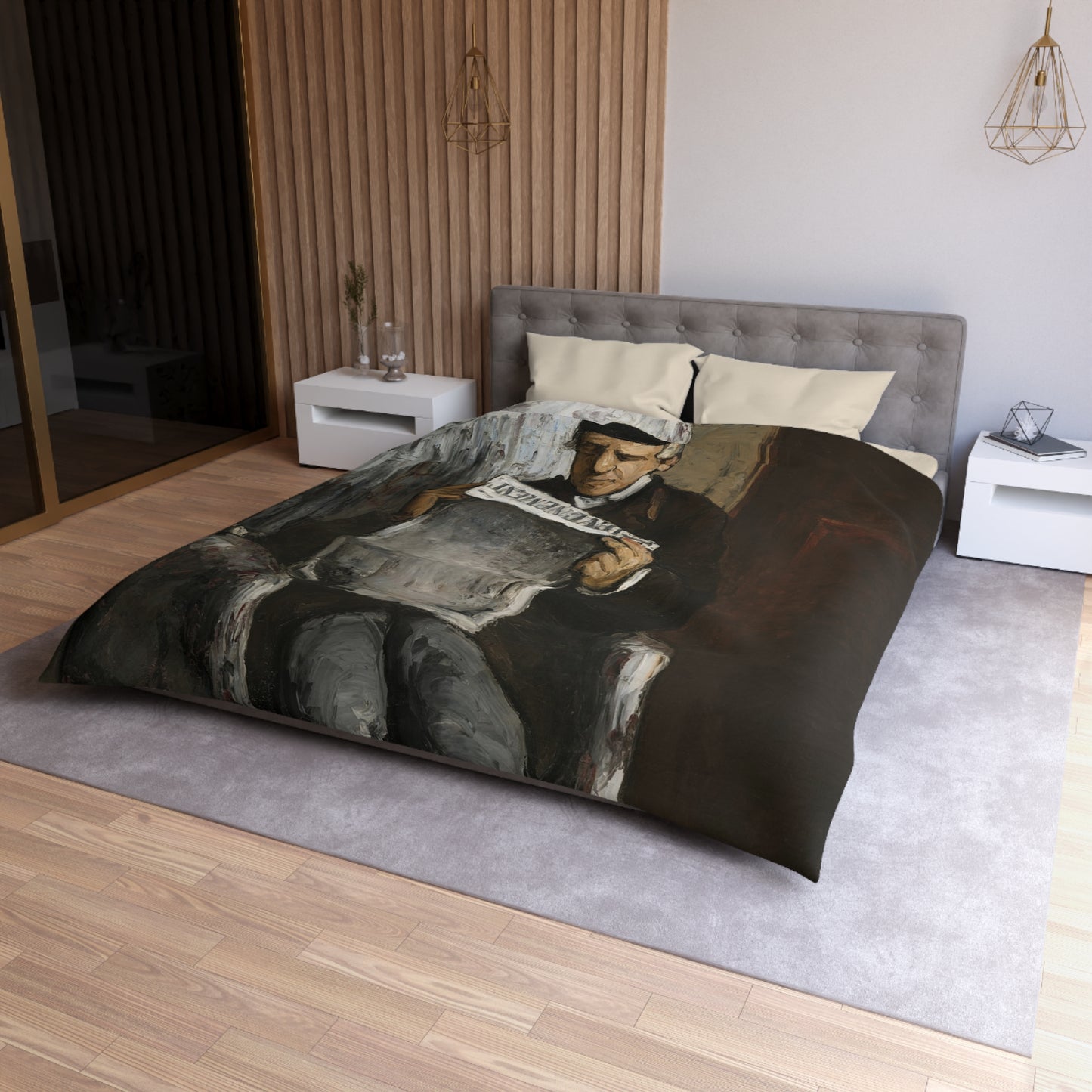 Cézanne, Paul - The Artist’s Father (1866) - Microfiber Duvet Cover