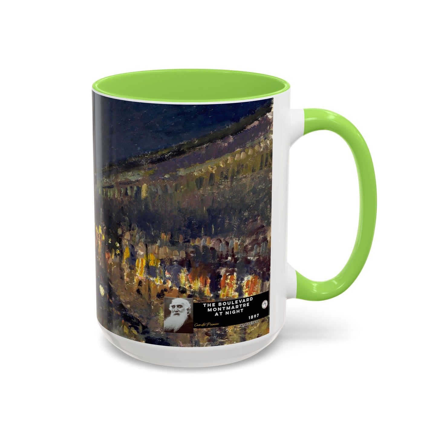 Pissarro, Camille - The Boulevard Montmartre At Night (1897) - Colorful Accent Mugs