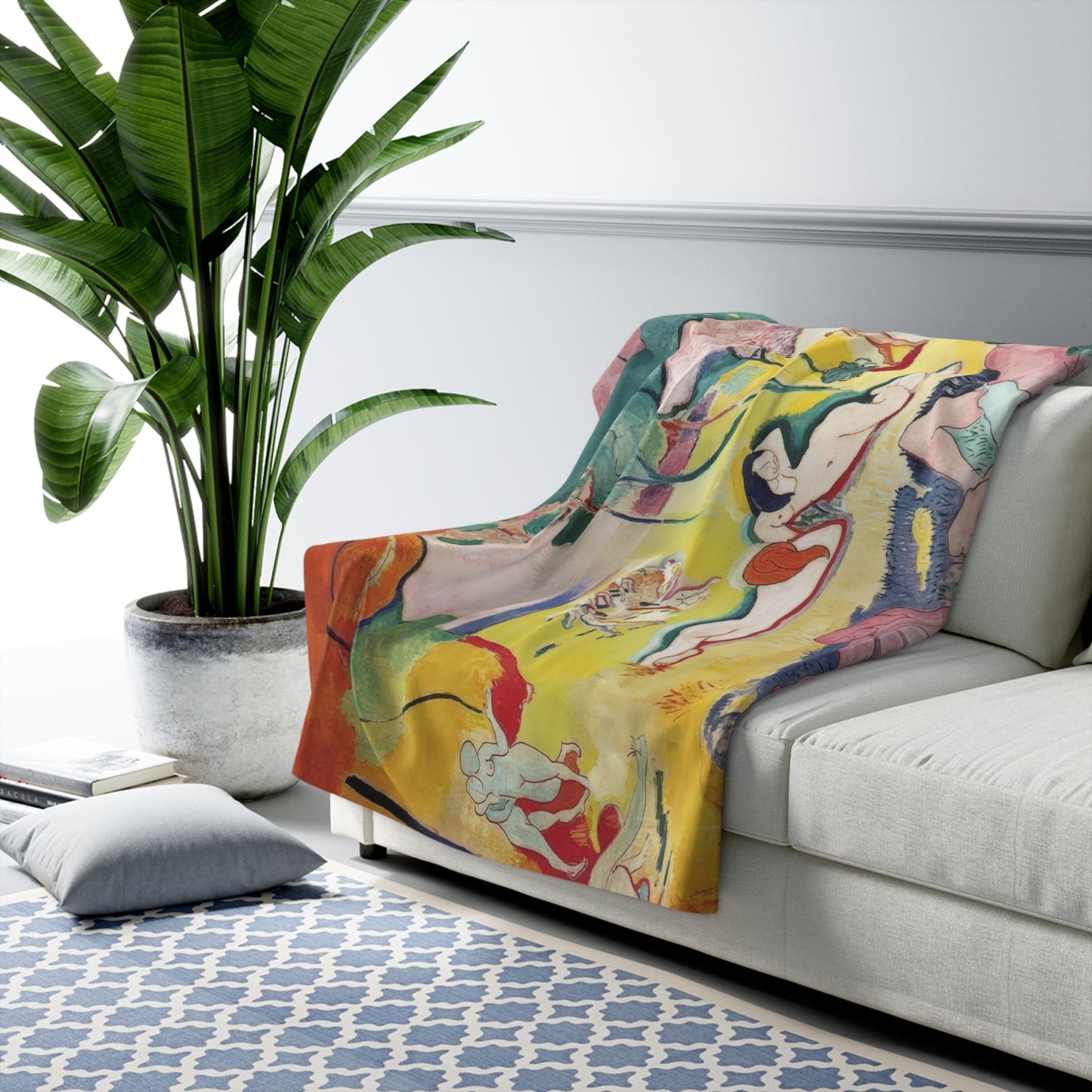Matisse, Henri - The Joy of Life (1905) - Sherpa Fleece Blanket