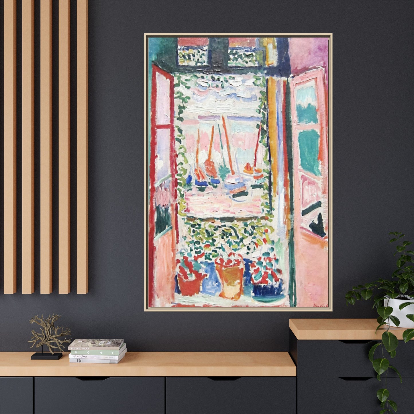 Matisse, Henri - Open Window, Collioure (1905) - Matte Canvas, Framed