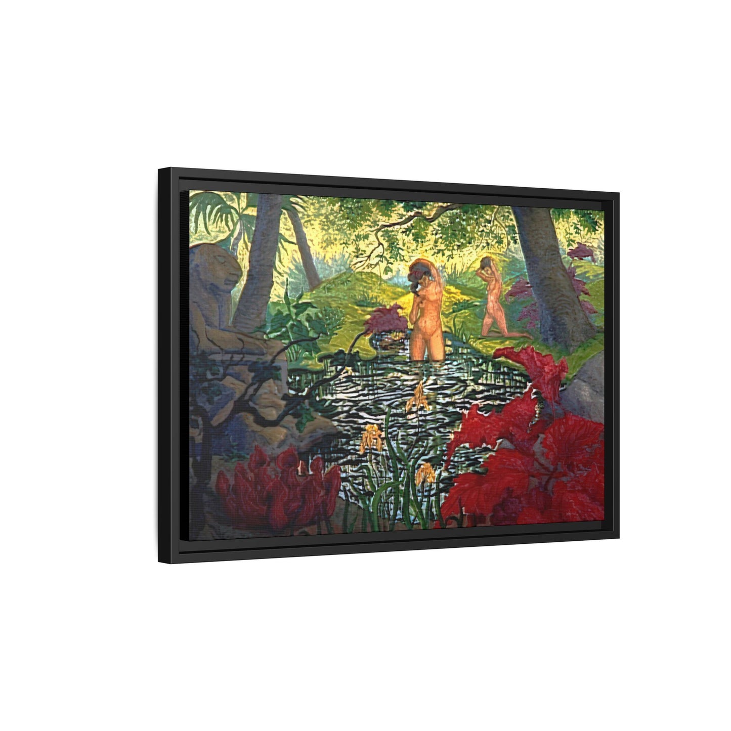 Ranson, Paul - The Lotus Bather (1906) - Matte Canvas, Framed