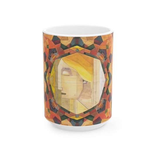 Filiger, Charles - Woman’s Head with Closed Eyes (1893) - Ceramic Mug