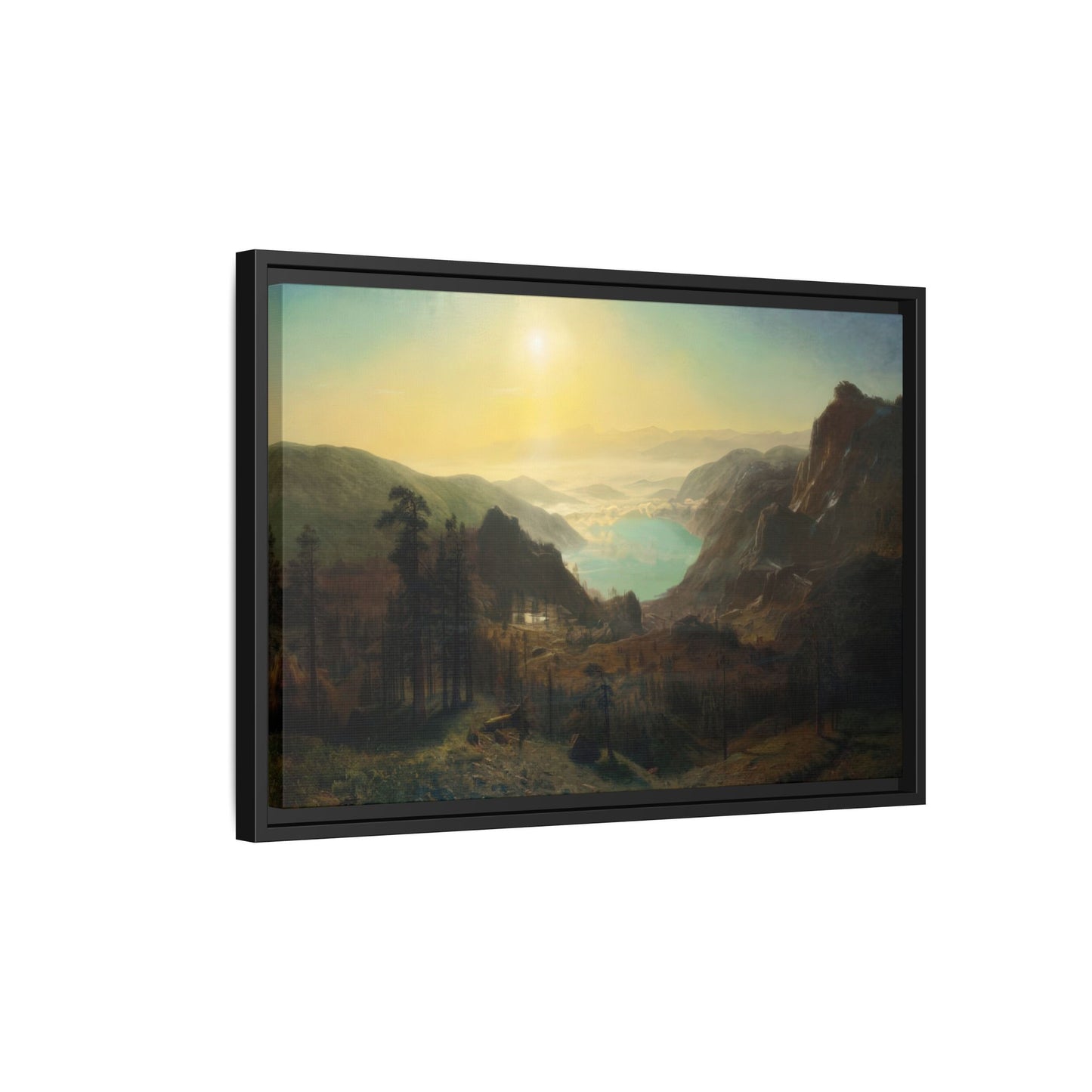 Bierstadt, Albert - Donner Lake from the Summit (1873) - Matte Canvas, Framed
