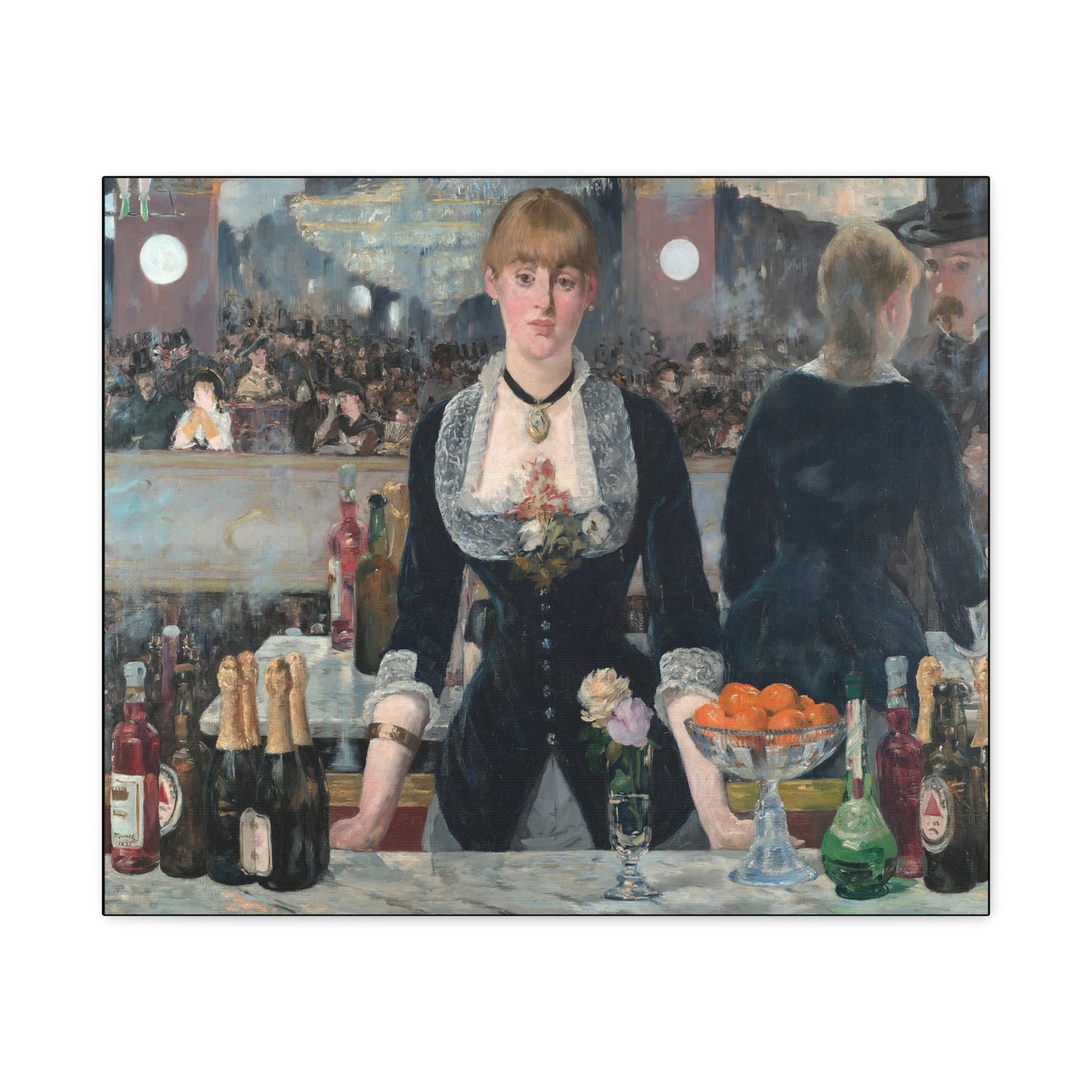 Manet, Édouard - A Bar at the Folies-Bergère (1880) - Canvas Block, unframed