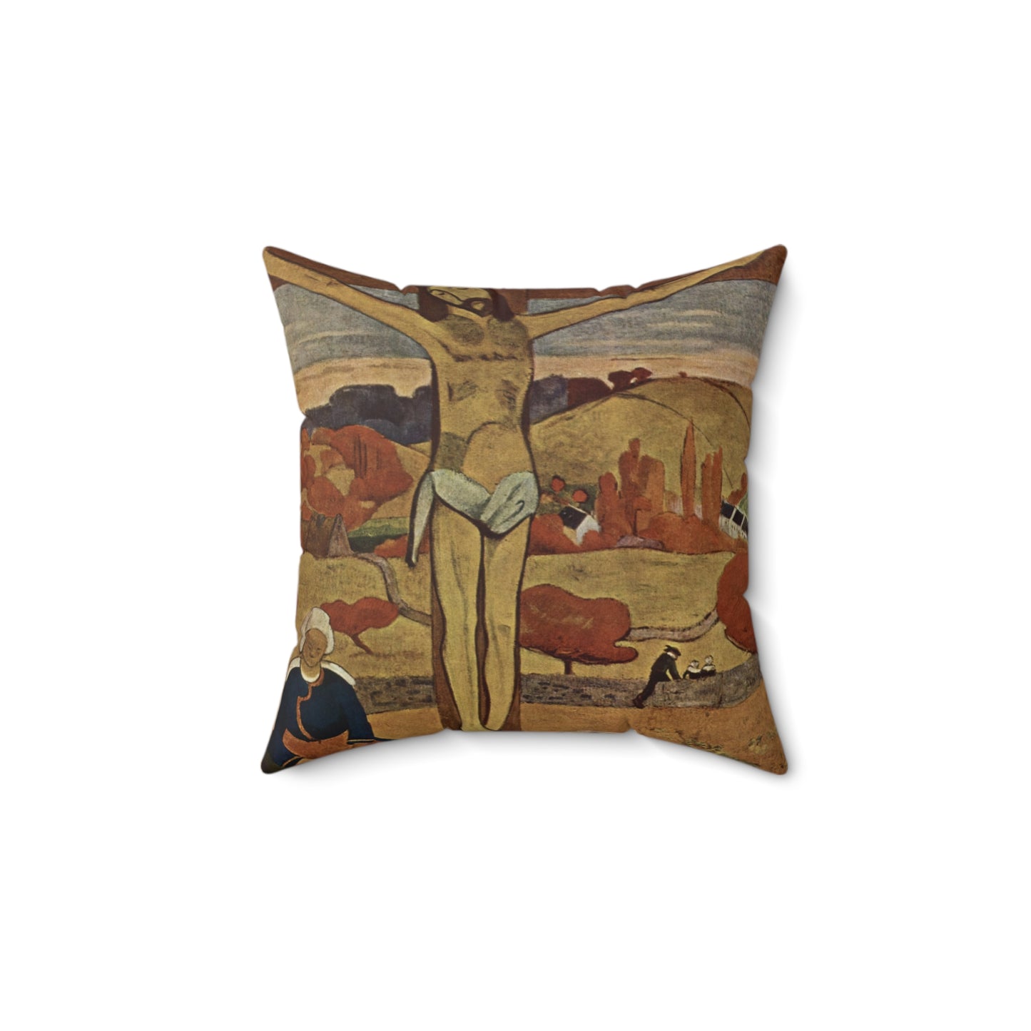 Gauguin, Paul - The Yellow Christ (1889) - Suede Square Pillow