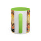 Filiger, Charles - Woman’s Head with Closed Eyes (1893) - Colorful Accent Mugs