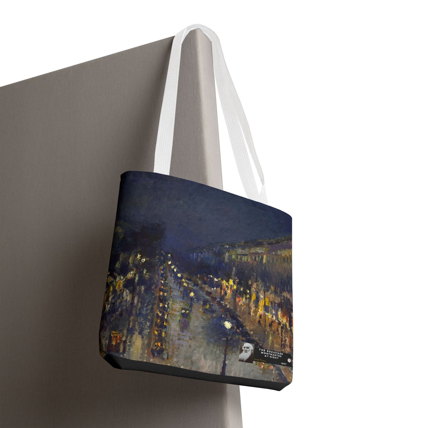 Pissarro, Camille - The Boulevard Montmartre At Night (1897) - Tote Bag