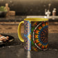Pacio, Adam - Emerald Arrows Mandala - Colorful Accent Mugs