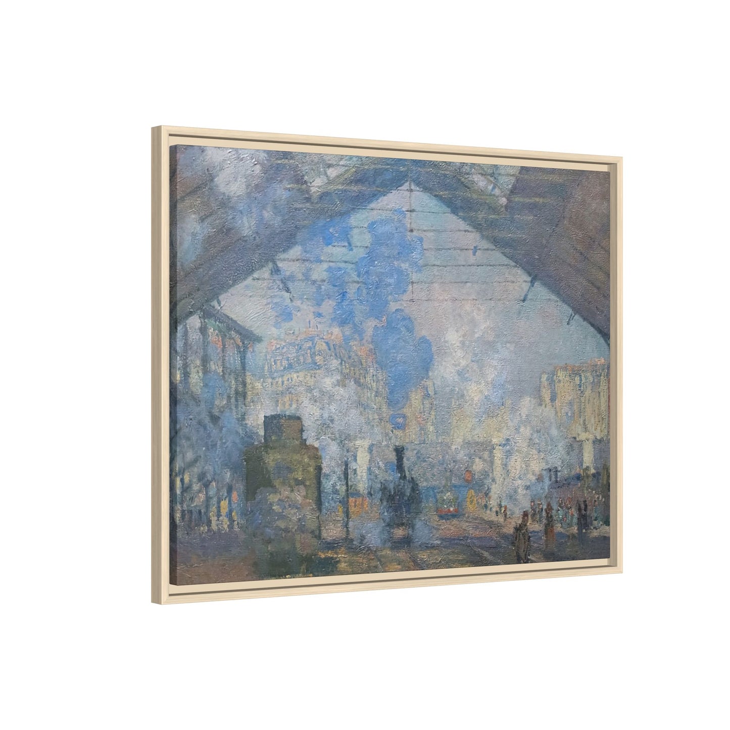 Monet, Claude - Le Gare Saint-Lazare (1877) - Matte Canvas, Framed