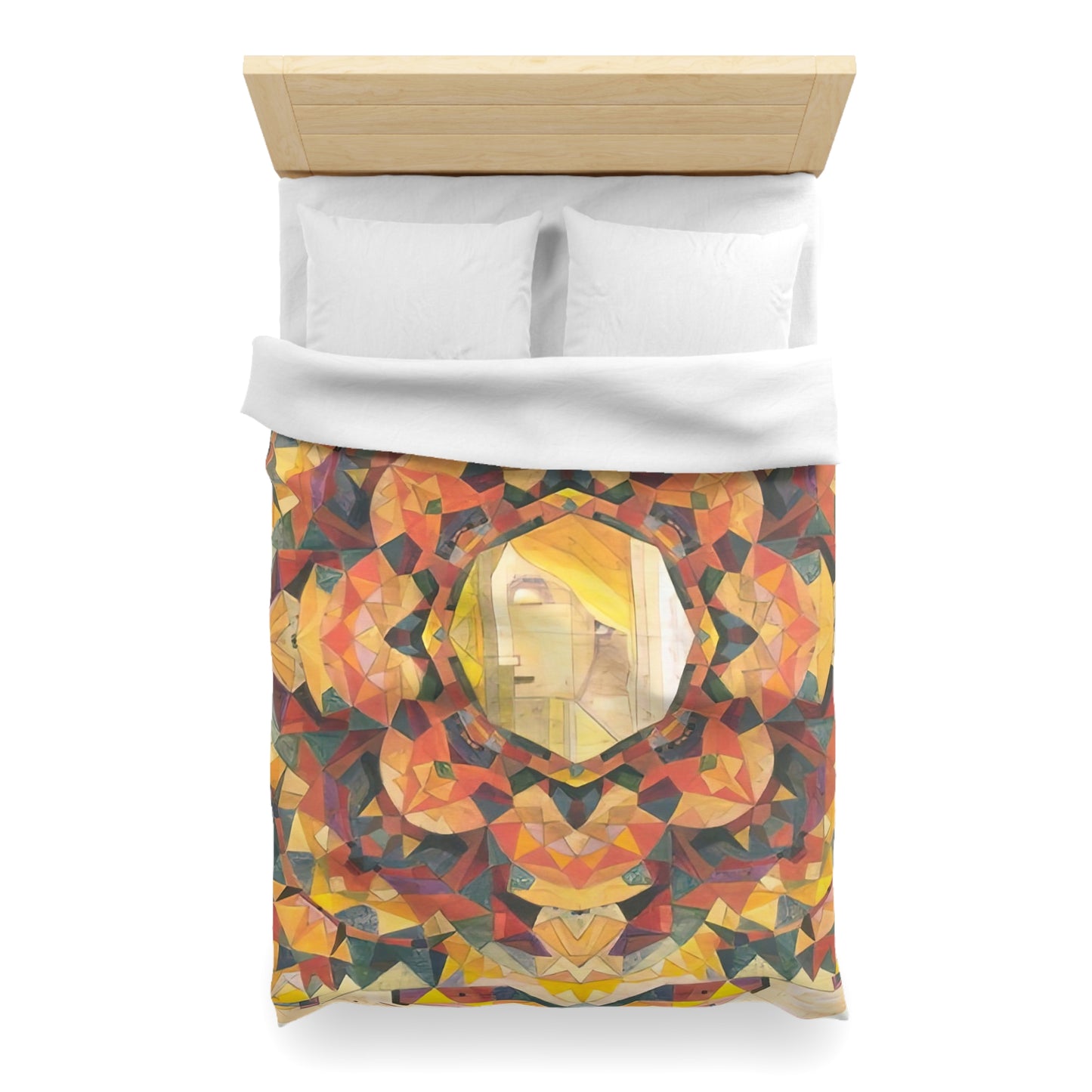 Filiger, Charles - Woman’s Head with Closed Eyes (1893) - Microfiber Duvet Cover