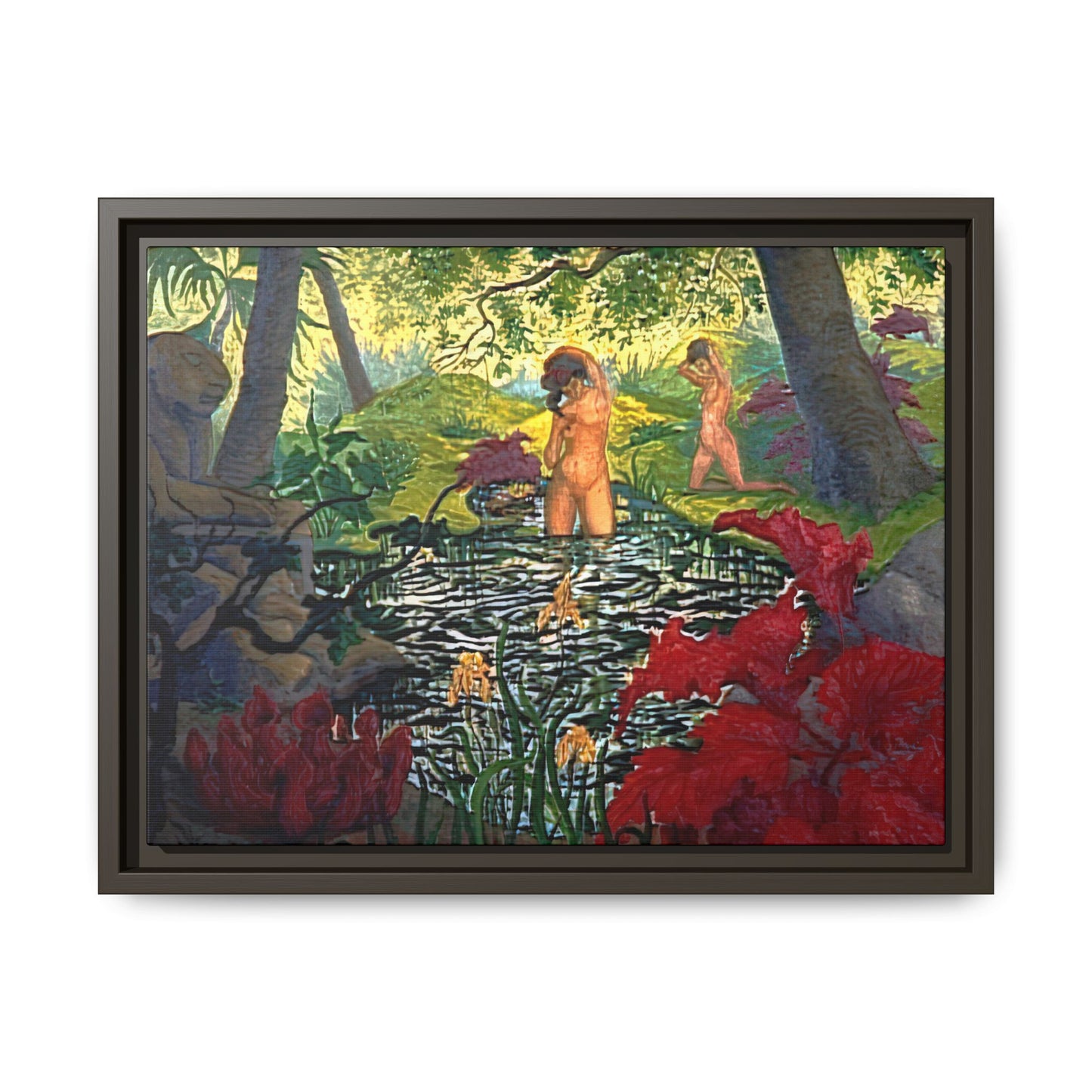 Ranson, Paul - The Lotus Bather (1906) - Matte Canvas, Framed