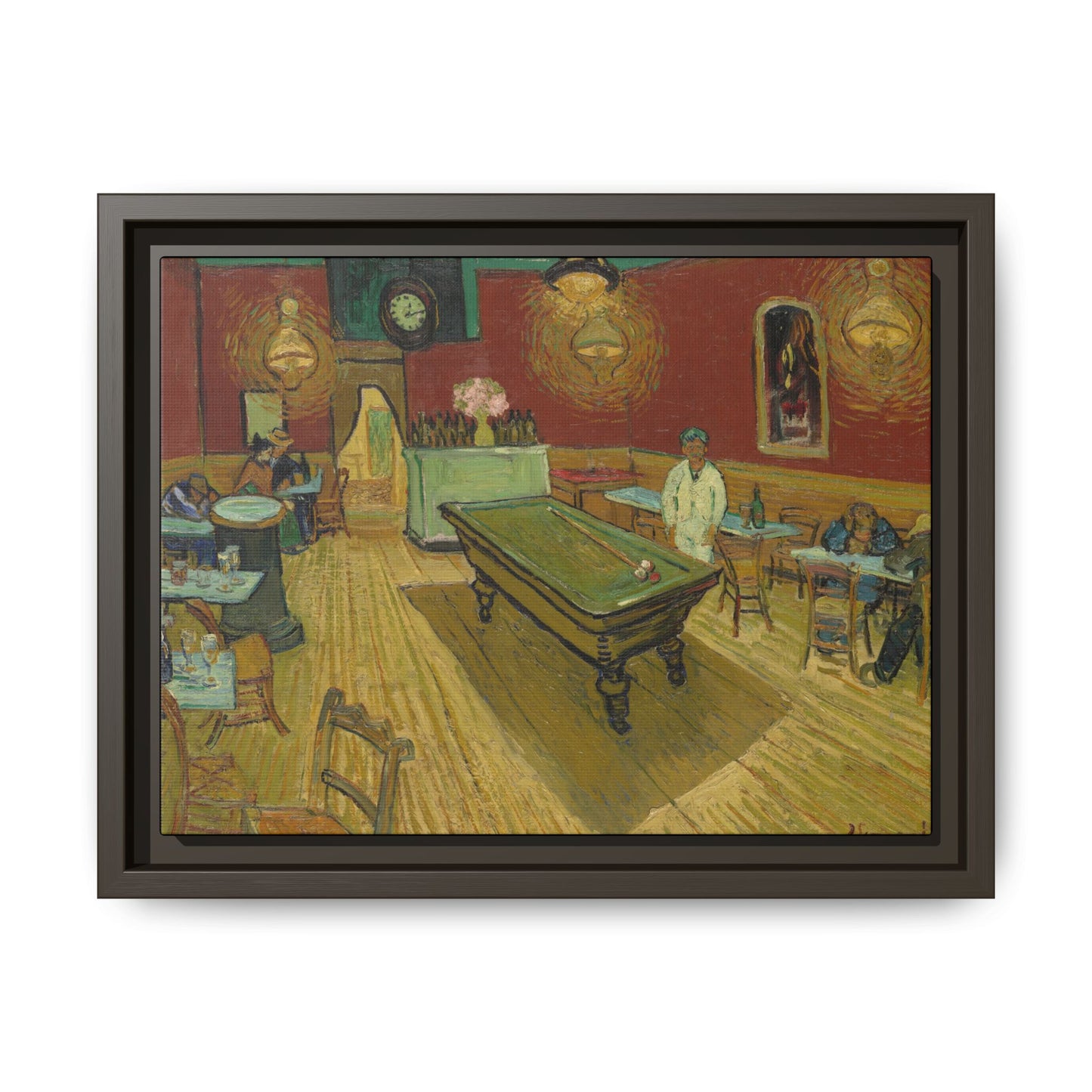 Van Gogh, Vincent - The Night Cafe (1888) - Matte Canvas, Framed