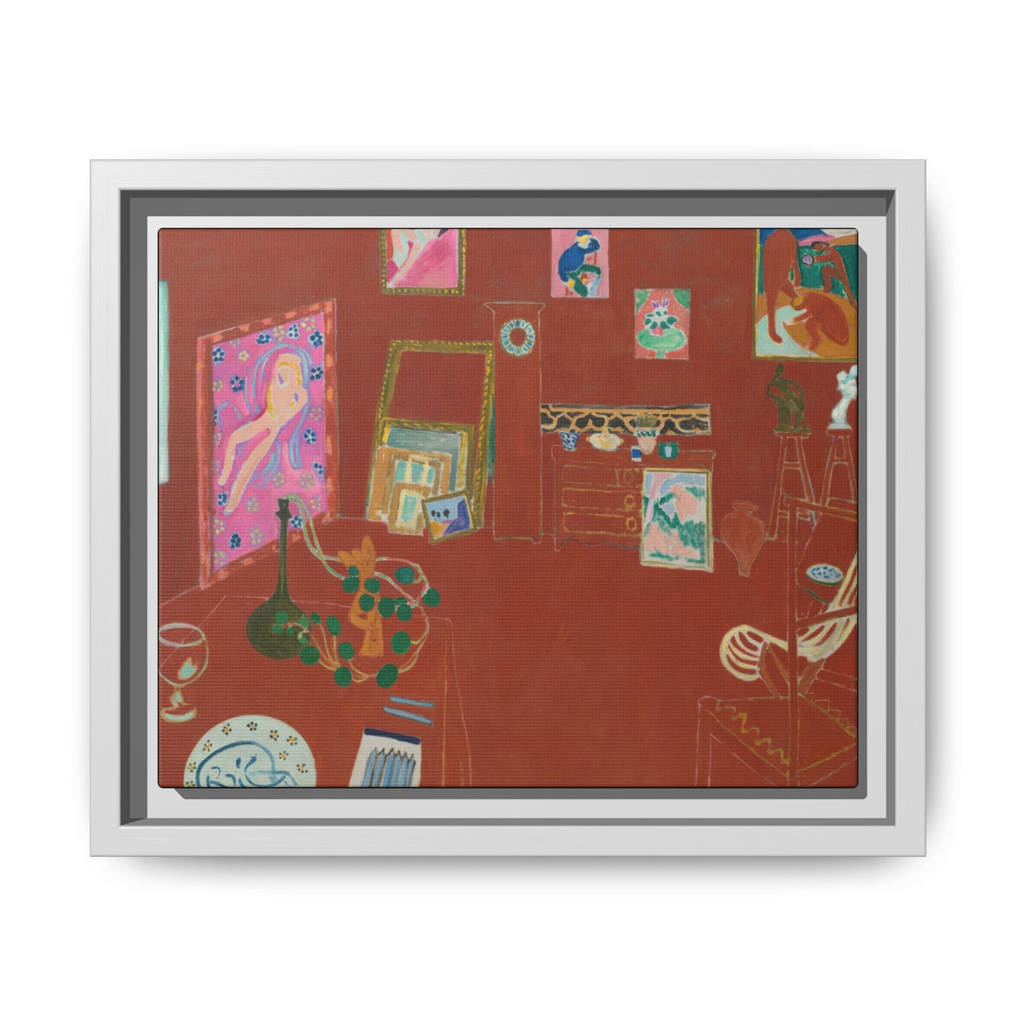 Matisse, Henri - The Red Studio (1911) - Matte Canvas, Framed