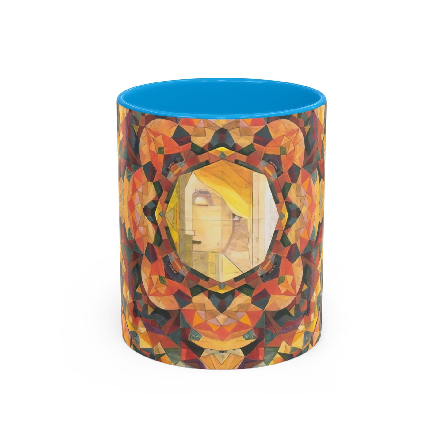 Filiger, Charles - Woman’s Head with Closed Eyes (1893) - Colorful Accent Mugs