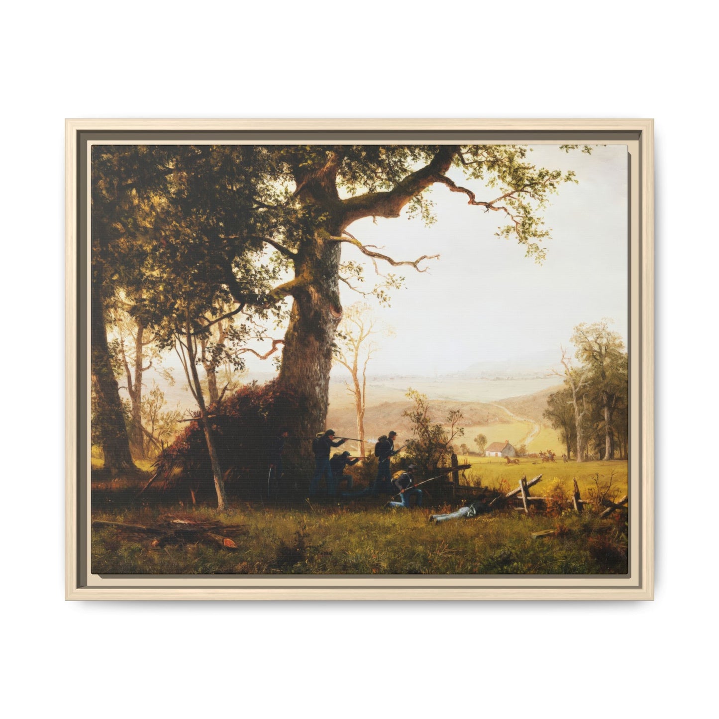Bierstadt, Albert -  Guerrilla Warfare (1861) - Matte Canvas, Framed