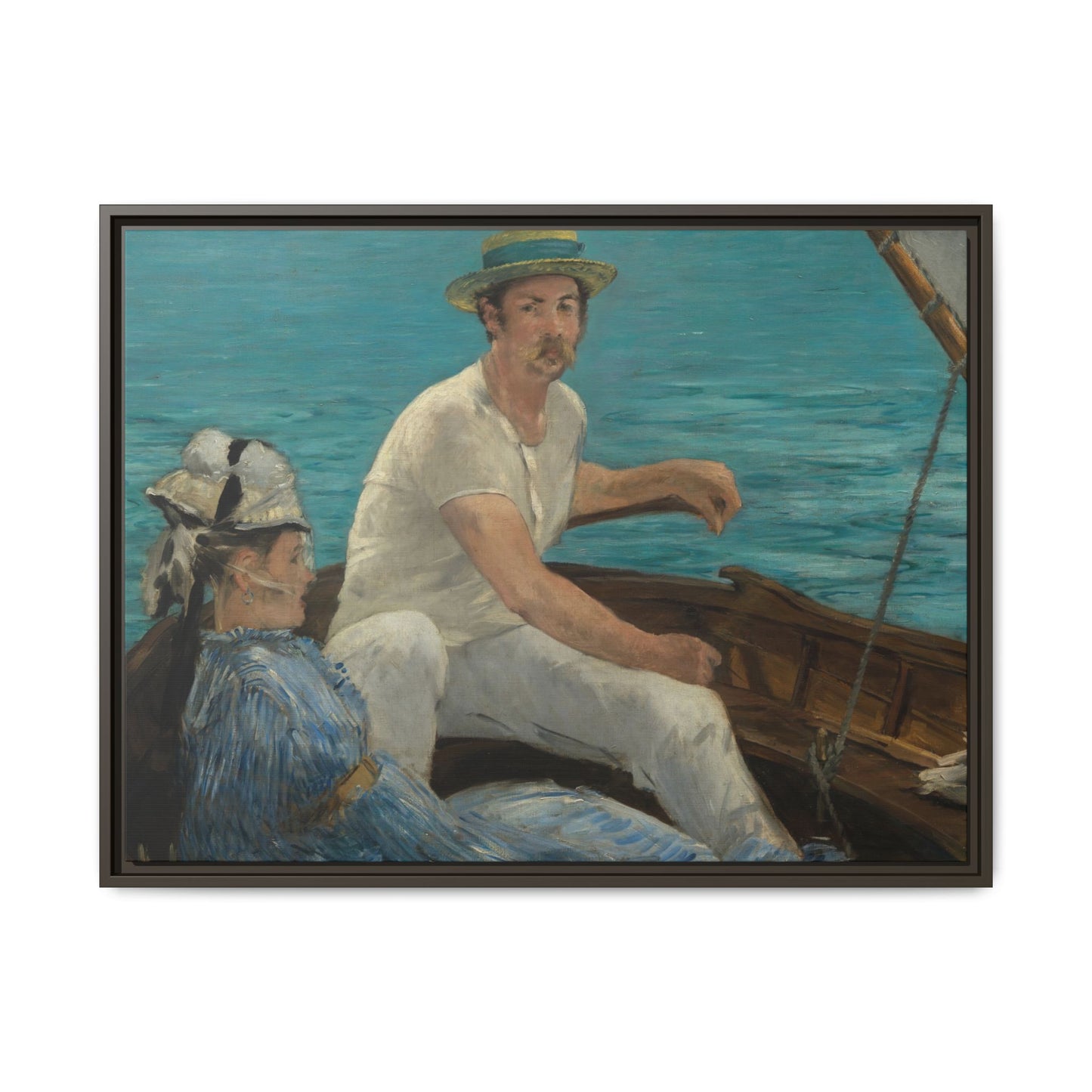 Manet, Édouard - Boating (1874) - Matte Canvas, Framed