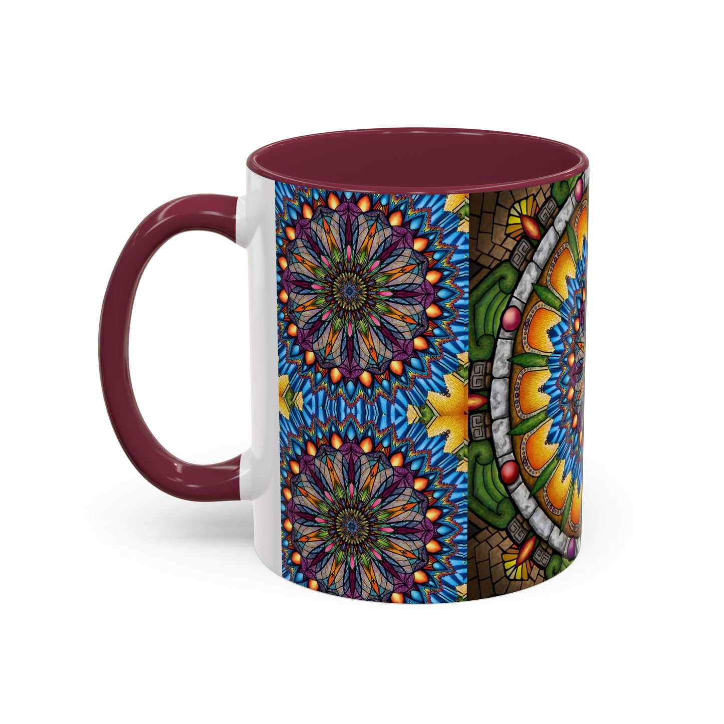Pacio, Adam - Emerald Arrows Mandala - Colorful Accent Mugs